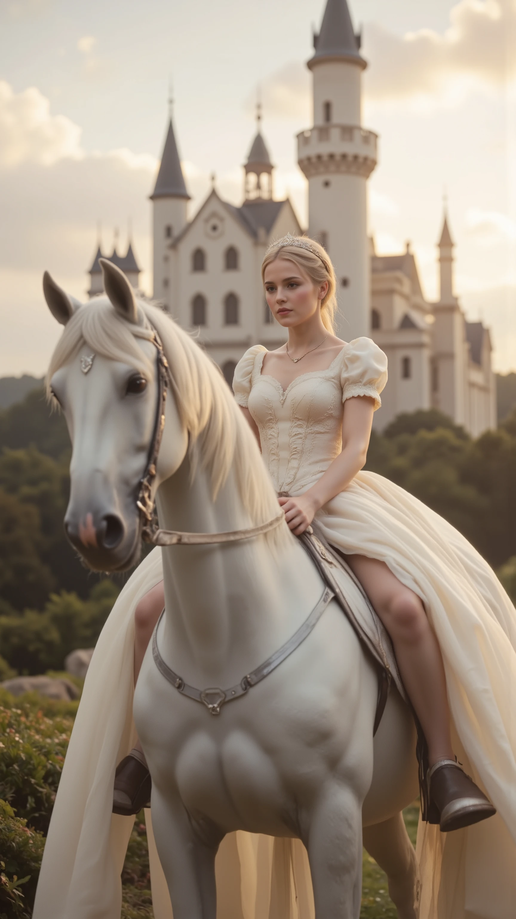 highdefinition picture、Princess Charlotte on a White Horse、Charlotte Castle Background