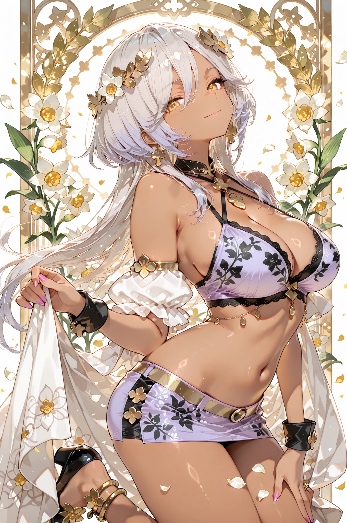 A girl crawls in a park at night，Clear sky in the background. Park benches and soft lighting, Rear photo, (Side photography), looking back at the viewer, (Masterpiece), ((Ultra-detailed)), (Highly detailed), (Expressionless), (Best quality: 1.2), 8K, hdr, A high resolution, absurderes: 1.2, Object perspective, Blurred background, Bokeh: 1.1, Lens flare, (vivd colour: 1.2), High quality texture, Detailed texture, High-quality lighting and shadows, a face with perfect proportion, full bodyesbian, Mature and excited body, Detailed skin texture, vibrant, pale and radiant skin, natural saggy ???????, gigantic ?????: 1.5, High waist, Narrow waist: 1.3, Wide ????, Full ????????, Detailed beautiful face, (PureErosFace_V1:1.3)(Ulzzang-6500:0.4) Detailed beautiful eyes, Symmetrical eyes, Perfect eyes, Seductive eyes, Beautiful nose, High nose, Clear blush, Detailed lips, Earrings, hoop earings, necklace, jewelry, Sapphire heart necklace, Silver-toned high-heeled sandals, Seductive expression, Smile, Perfect hands, Delicate and beautiful fingers, Detailed beautiful legs, photo-realistic hair, detailed hairs, (Silver dress, Red dress, Blue dress), Japan goddess, Long hair, Blonde hair, (Red eyes: 1.5), Hair ribbon, Bob cut, Red hair ribbon,)，????????????，japanese beautiful woman，Blush，