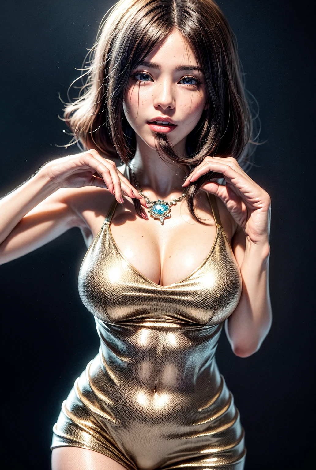 alone, 1 beautiful woman,Golden Competitive Swimsuit,golden tiara、sexybeautiful girl、 (, round :1.4),  (shiny skin:1.1), delicate face, golden ancient greek temple 、golden pillars、最high quality, high quality, High freshness, high quality texture, high quality shadow, high detail, cinematic light, side lighting, ray tracing, focus clearly on the ,   (detailed skin details: 1.2), 8K UHD, Single-lens reflex camera, (soft light, high quality, High resolution:1.7), (Highly detailed CG Unity 8K wallpaper)、beautiful girl ，golden micro bikini，dark brown hair， anime goddess beautiful goddess , 古代のgoddess美しいファンタジー皇后)), goddess, queen of goddess, highly detailed goddess shot, golden goddess, japanese goddess, movie goddess body shot, Young goddess, , trending on cgstation, goddess of Beauty，sexy photo pouch body，beautiful girl，rocket boobs，sexy，beautiful girl goddess，cute、