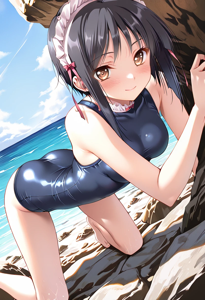 1girl, 8yearold asian slut is wearing a slutty slingshot_bikini on a boardwalk, she is kissing and  with a ugly 88yearold grandpa.  photos. 1old man, , couple . old 