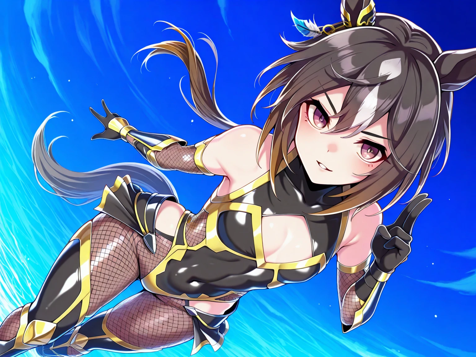 (score_9:0.9),score_8_up,score_7_up,anime style,rating_safe,(zPDXL),<lora: I P Masquerena ponyXL v1:0.78>,i:p masquerena,purple clothes,purple cat mask,1girl,cat mask,tongue out,solo,tongue,ass,one eye closed,;p,abstract background,looking at viewer,inline skates,full body,purple background,open clothes,large breasts,sidelocks,legs up,:p,collarbone,smile,hands up,medium breasts,mechanical silver tail,