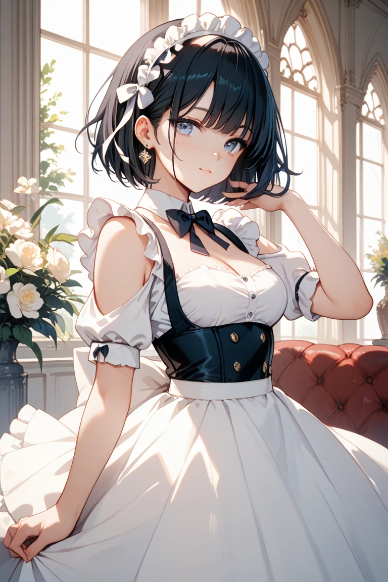 Double tulle off-shoulder、cute、3×3