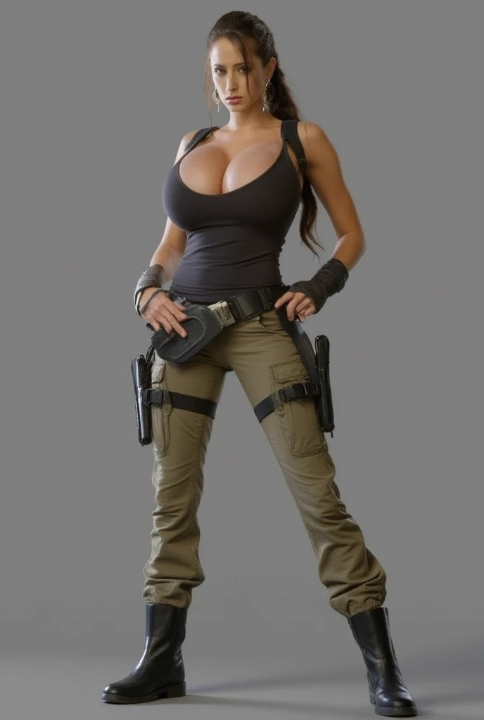 Full body photo of (emaciated:1.3) female jungle commando, (blonde:1.1), 25 years old Indian girl, (sideshaved:1.35), black, (earrings, zippers, gun, bandaleer, sunglasses:1.2), (wet:1.2), (military gear:1.3) dark, gritty, gloomy, militaristic, (looking_at_viewer:1.3), solo, rainy, bokeh, dramatic lightning, (jungle background:1.2), abs, highly detailed, masterpiece, best quality, 8k, (oily skin, cell-shaded:1.3), colored line art, ???????????, curvy, feminine curves, dynamic pose, (art by Maciej kuciara:1.15), art by Greg Rutkowski
