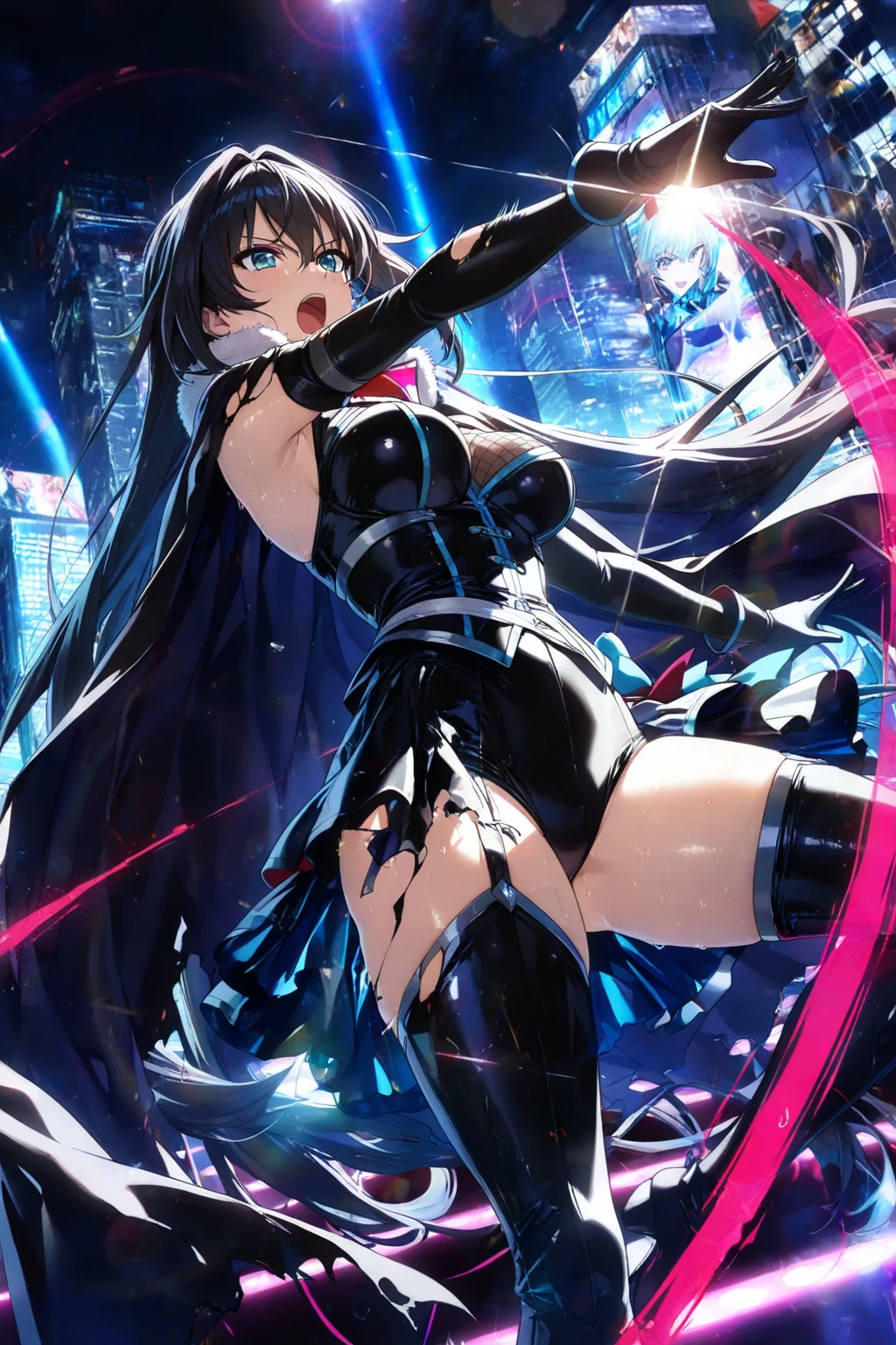 Anime girl with long white hair and black boots, seductive anime girl, Perfect Android Girl, Female Action Anime Girl, Very detailed ArtGerm, female cyberpunk anime girl, cyberpunk anime girl, Best Anime 4k Konachan Wallpapers, From Girls Frontline, Digital cyberpunk animation art, Portrait anime space cadet girl, female anime characters, Anime Cyberpunk Art