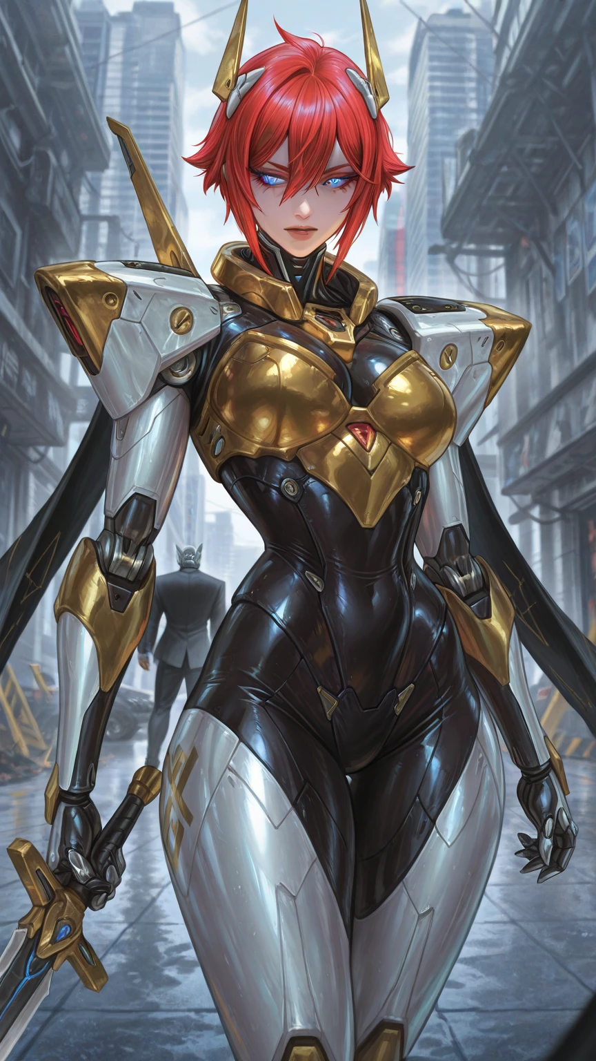 Evangeline Lilly - Wasp, alone, full body, slim, dressing a , happy smile, wide hips, thick thighs, 4k, perfect eyes, perfect face, human pellet, malicious, , big ass