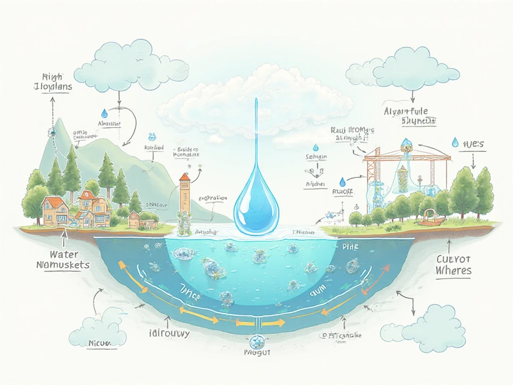 Diagram of the circulation of water in nature, clearly annotated ...
