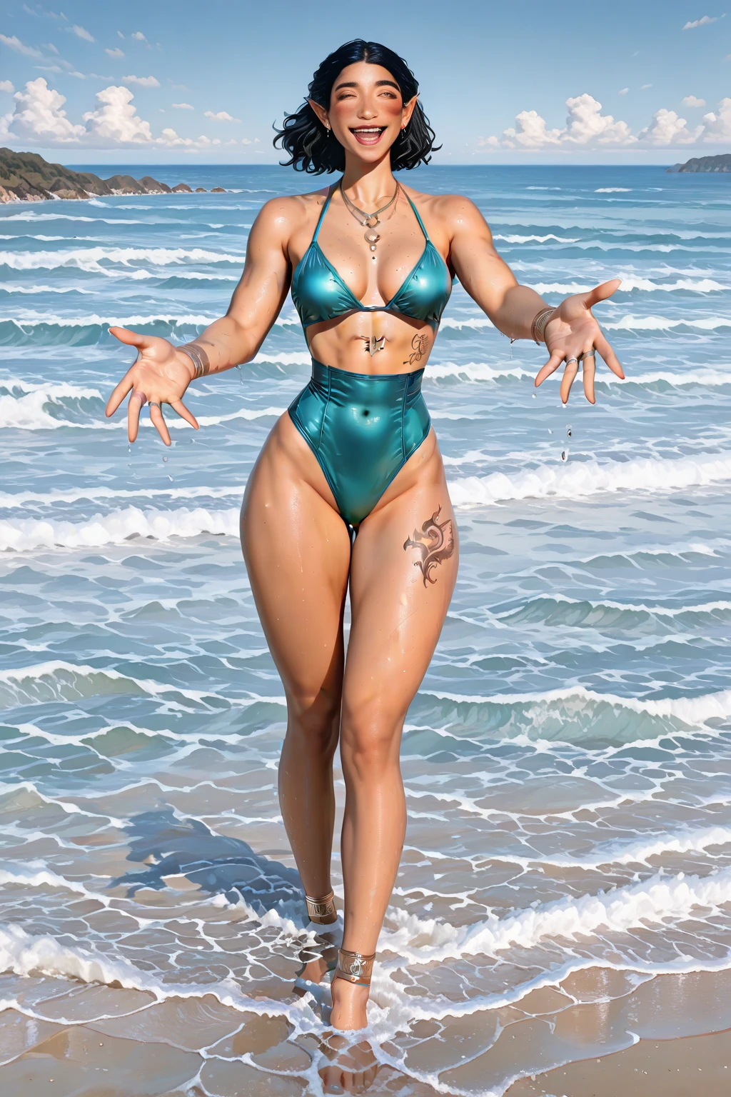 ?????, deft, onion, perfect nine month pregnant beauty, muscular communist, revolutionary, Fay Rodys, Glorifying, Miku, Alisa Selezneva, respected geologist, activist, teacher, matriarch, the leaders, heptathlon, gymnast, Athlete, athlete with a wide and convex ???, with powerful and wide ????, with yellow-green short hair, with a smooth belly, from the bright communist future of the brotherhood of man, smiling, gives birth while dancing, Standing on your hands, ????????????????, Meanders, arches his waist, begging for ???, spreads her ?????, dance, smile, pear figure, aesthetics, textured leather, Perfect body, realistically, detailed, Big eyes, Expressive eyes, perfect face, transformation of nature by unalienated labor in the bright communist future of the brotherhood of man, futuristic channel, swamp, the forest, solarpunk, House-commune of Corbusier, noon of humanity, inspiration from Prometheus