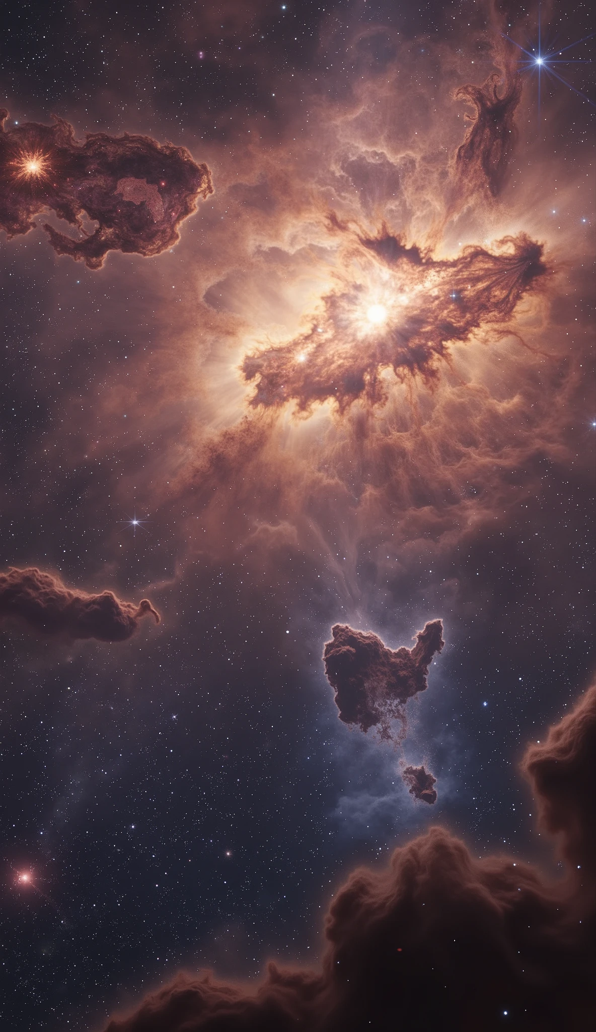 Astronomical journey,(vast universe),wide angle,((surrealistic cinematography of vast deep outer space:1.5)),((billions of galaxies in the universe scenery)),emptiness,(clearly and distinctively depiction),(nebulae),((ultra detailed every feature on the scene)),(best for filmography),,,(perfectly depth symmetrically depiction),(cinematic dynamically best rule of thirds and golden ratio composition as a base image:1.3),universe,surrealistically full depth,(cinematography angle|hyperrealistic:realistic scenery:3d texture over the scenery),neutron stars,best videography angle,hdr,(mystery vibe),majestic,(dynamic image composition),(octane 3d rendering|best lens shot:1.3),(surrealism complexion),(beauty of astrophotography art:1.5),(best image aperture),(full details depth of field),(best shutter speed),(RAW photo image),(photorealistic|photorealism:hyperrealism style),(realistic depth 3d:cgi:1.3),(trending on cgsociety:devianart:unreal engine 5),,(best photography:national Geographic style), aetherPunkAi and mythPunkAi artwork, digital art,best lighting concept,astronomical motion,inspired by astronomical wonder artwork,(sfw),