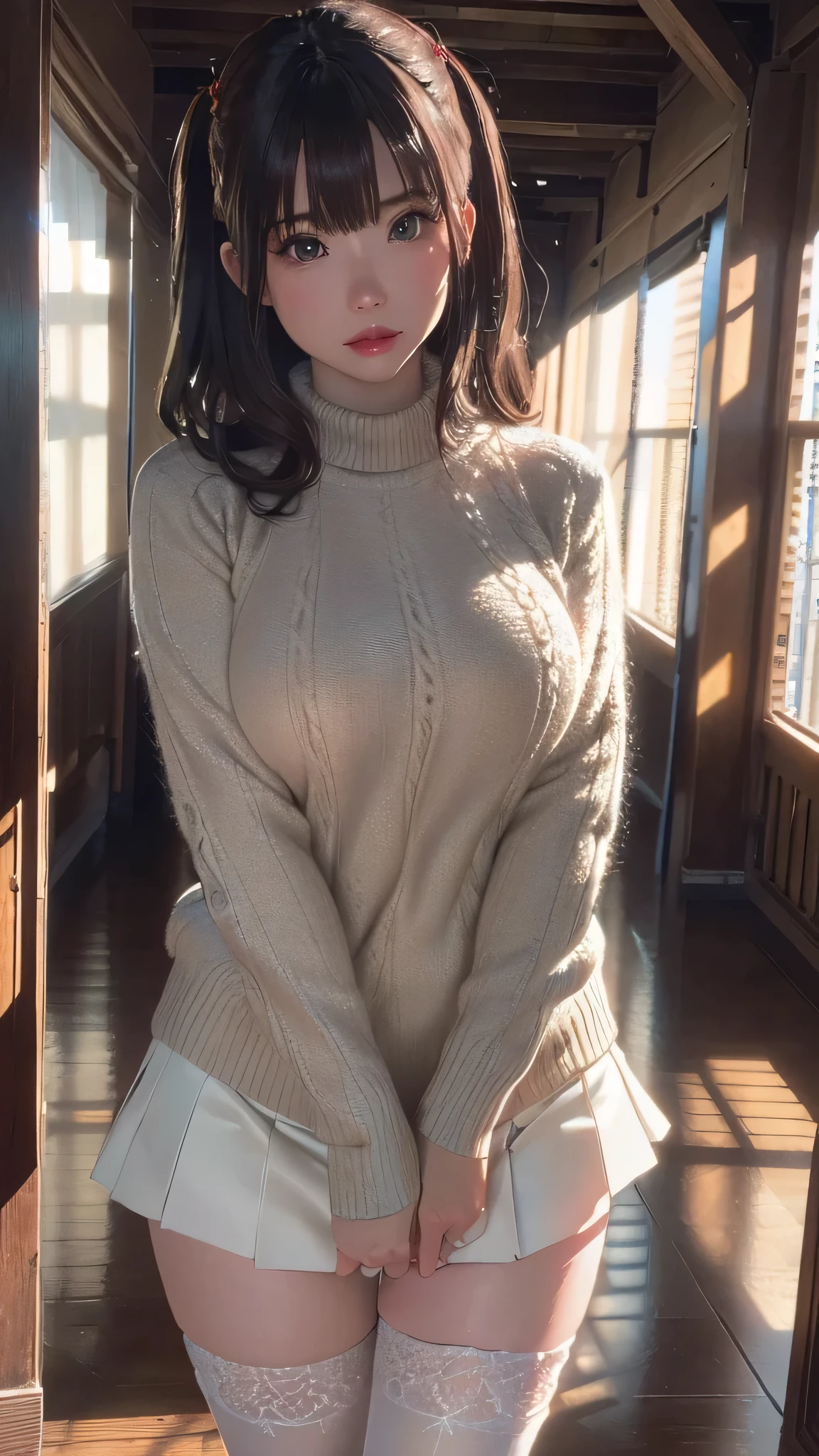 Brown hair　a blond　 Japan OL 　officeworker　showing   　crotch open　Smiling　Spreading your legs　Slimed　Lying down　Squatting　 are visible　pleatedskirt、Sweaters　 visible through the skirt、Sweater for upper body、tshirts　Clothes are see-through　white  　White 　 in full view　The clothes are fluffy　Show your crotch、Colossal tits、Sit with your 、Please show me the waist of your pants、tiptoes