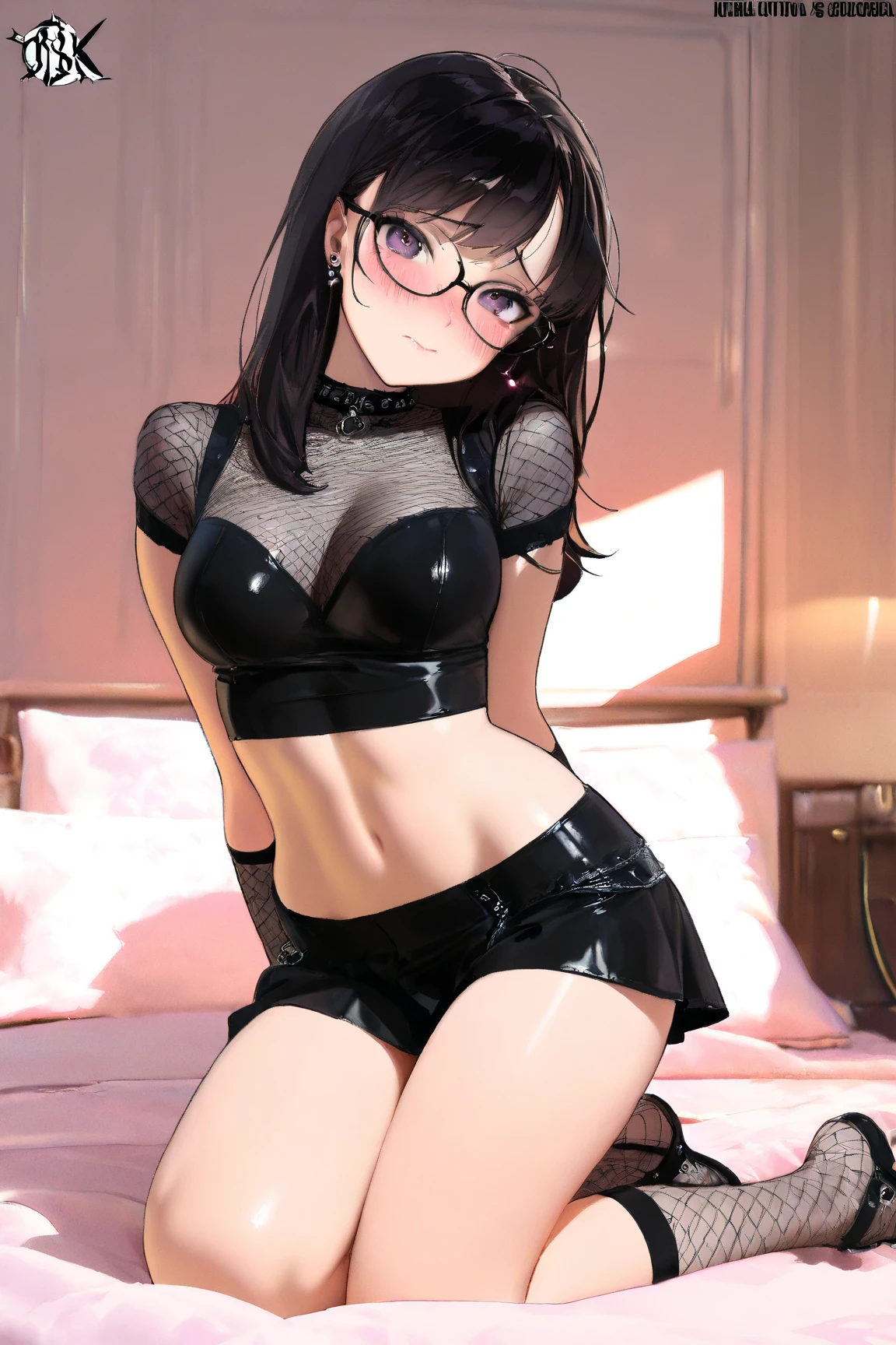 best quality, masterpiece, girl, Dark hair, dark eyes,hat, hip hop fashion