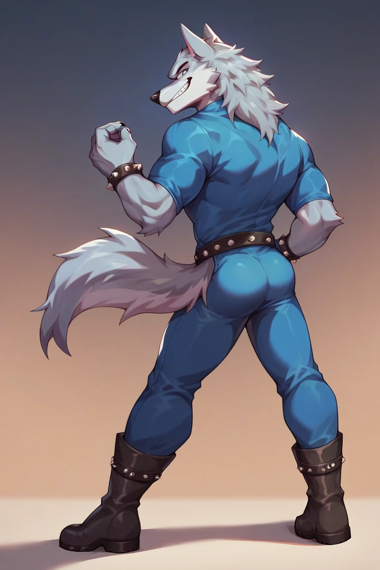 Wolf, By Meesh, Big Pecs, Fluffy Tail, 1boy, abs, bandages, bara, cloak, , , furry, furry male, greyscale, holding, hood, hood up, large pectorals, male focus, male pubic hair, muscular, muscular male, navel, navel hair, , , pectorals, , pubic hair, solo, stomach, , thick thighs, thighs, , veins, veiny