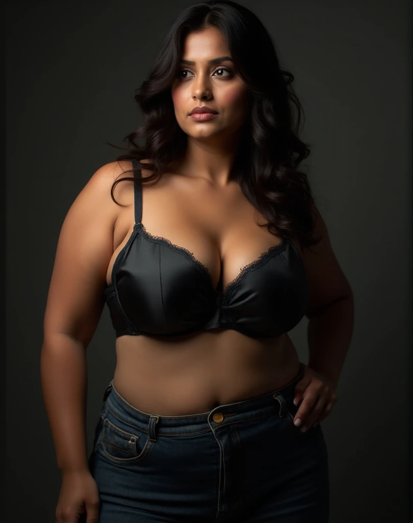 Kerala beautiful curvy babe, very big , in  and half jeans 