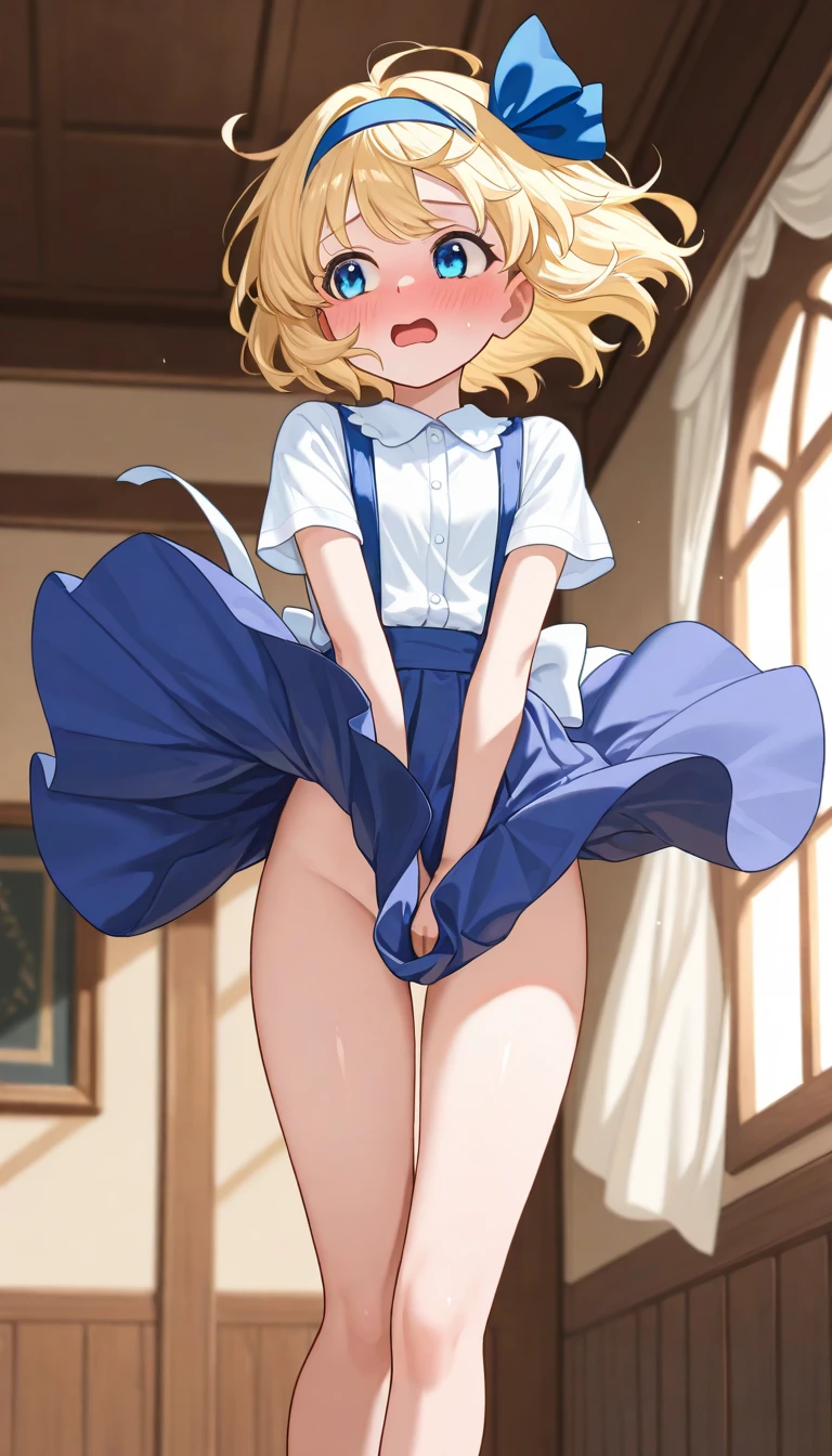 (master piece, high-quality, Mystical, long legs:1.2, ideal ratio of body proportions), (ultra high resolution, 8K RAW photo, photorealistics, natural lighting, textile shading), long shot photo:1.6, (1 beautiful anime girl:1.3, 16 years old, solo:1.6, milf:1.5, ????:1.2, full body:1.3), shinny skin, BREAK, ((alice in the wonderland:1.3, cute, kawaii, lovely, funny, a girl falling down from sky:1.7, girl flying in sky:1.5, girl floating in air:1.3, rolling ??????? by wind:1.5, (full smiling:1.3), surprised, putting hands on ?????? over the skirts:1.35)), BREAK, ((floating things as follows, PlayingCards, ?????, tea cup, tea pot, tea spoons, pocket watch:1.3, lip sticks, candies:1.2, cookies, jam bottles, classical door_keys)), ((purply_Blue dress :1.5, wearing long flaired skirt:1.3, the skirt is blowing:1.3, White Apron, white stockingedium long platinum-blonde hair:1.2, twin tail hair:1.6, tied hair with a large ribbon), (Blue eyes, bright pupils with highlights, detailed eyes), (lying down on your back:1.6, spreading legs with rising up straight:1.5), ((dutch angle:1.5, full body:1.3, ?????????:1.3, from below:1.5, unbalance posture)), fantastic colorful art, (fantasy art:1.5, wondered images), ((correct ???????:1.5, perfect ???????:1.3, correct hand, small foot:1.2)),
