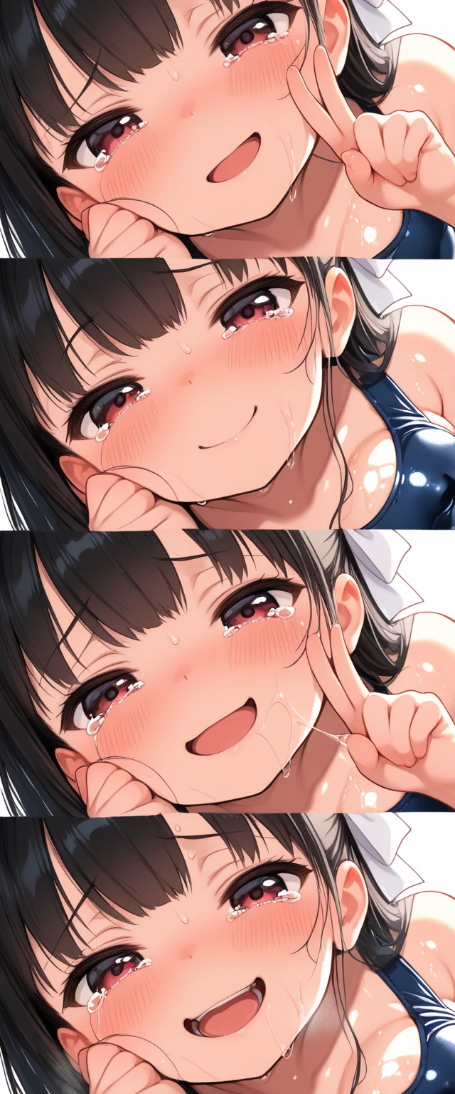 (((Browsing Caution, Close Up Facial  , Front view , From below , Movie angle))) ,(????????????), break、（ 1girl、1boy）, 20-year-old, (close your eyes),(((Embarrassing, Excited, Fascinating, In the heat, ??????,Blushing,shortness of breath, Very humid,vapor、Man grabbing woman's breastan behind))) , break (((Bright pink and green hair))),(Semi-long hair tied in one piece、Add a light pink ribbon to the end.:1.3),(((Two-part bangs , middle part, Bangs parted in the middle, Side-swept bangs))), (amount:1.3), (Small ???????:1.0) ,((Sweaty skin, Dripping , girl trembling with ?????????????, ??? in ?????, pubic hair)) ,Thin dots, feminine, Slightly muscular, Dynamic pose,((((??????,???, A boy and his ?????,Heterolo, Women in front and men in back , dorsal position,  ??? in ?????, pubic hair)))), break, (((White - Solid - Short Sleeve - Safari Shirt   ,??????????))), break, (((Midnight,On the bed))),(masterpiece), (Realistic), (Highest quality), (Super detailed), wonderful, ((A face with attention to detail)) , clavicle, High resolution , (Super detailed), Smooth, 16K, Vibrant colors,??????,???,