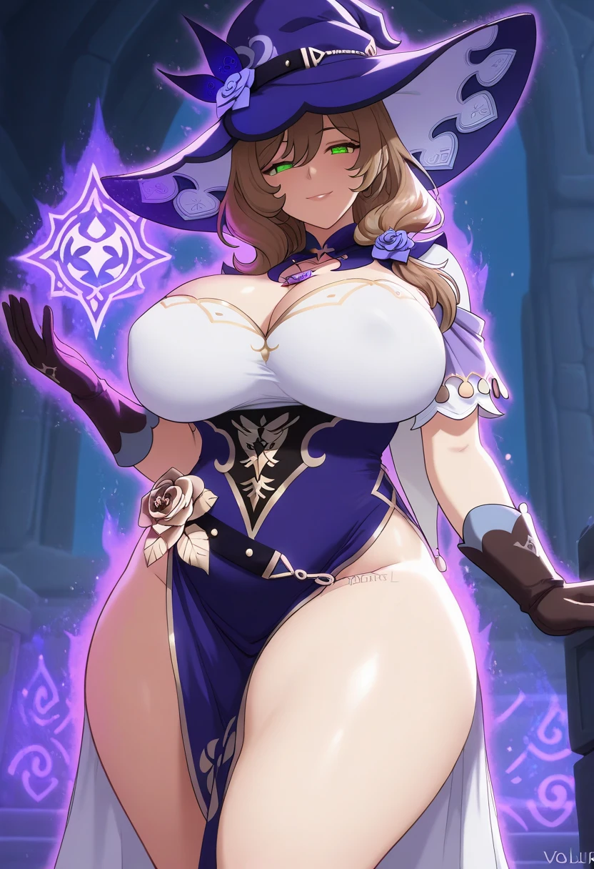 dark magician girl,gwen tennyson,tracer,bulma,rebecca chambers,Yu-Gi-Oh,solo girl,close up,moonlight,gold neck jewelry,body tattoos,short pink skirt,garter belt,short hair,dark magician girl hat,dark magician girl dress,dark magician girl robe,holding a wand,pumpkin village,pink magician girl cloak,silver earrings,halloween forest,glowing pumpkin,green eyes, (DARK hair),shy smile,freckles,redhead,beautiful girl, large breasts,thigh high boots,ultra detailed,realistic,fantasy art, (:1.2),