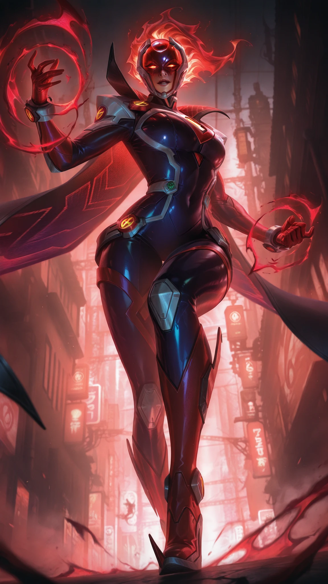 best quality,4k,8k,highres,masterpiece:1.2),ultra-detailed, extremely detailed eyes, extremely detailed body, (large masterpiece digital art), (detailed manga illustration), (detailed line art), ((perfect )), high quality, expressive eyes, full body, tall girl, detailed face, beautiful face, perfect face, breasts, cleavage, gloves, A photograph of mid-twenties Japanese female android made of shiny white and silver translucent glass and plastic, geisha makeup and hairstyle, silver metal internal body mechanisms, dynamic pose, flowing organic construction, glowing golden circuitry, colorful neon trim, glowing circuitry, neon trim, depth of field focus f/2.8, art by H.R. Giger, Greg Rutowski, , thick thighs, toned, emblem, cinematic lighting, dynamic lighting, 4k resolution, dynamic pose, weapon, energy weapon, cover, mecha musume, fortified suit, mechanical parts, headgear, robot joints, , deva battle suit, gloves,