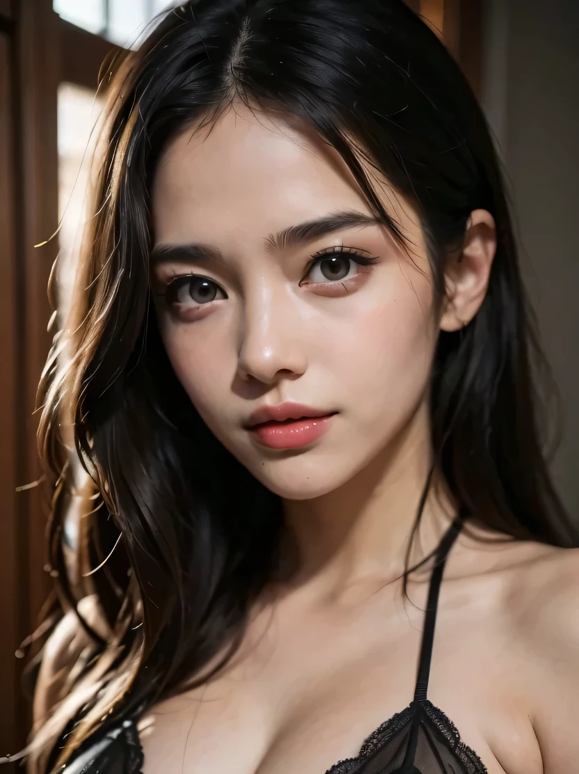 midnight, realistic, High resolution 8k, Complete dynamic configuration, beautiful detailed eyes, normal sized eyes, long straight gray hair, lively and bright lips, big bust, random common poses, Random Casual Outfits, breast swelling, Random and natural expressions, 25 years old, Korean woman, (drooping eyes 1.2), (sagging eyebrows 1.2), very beautiful appearance, slim body, natural makeup, Crisp background, 