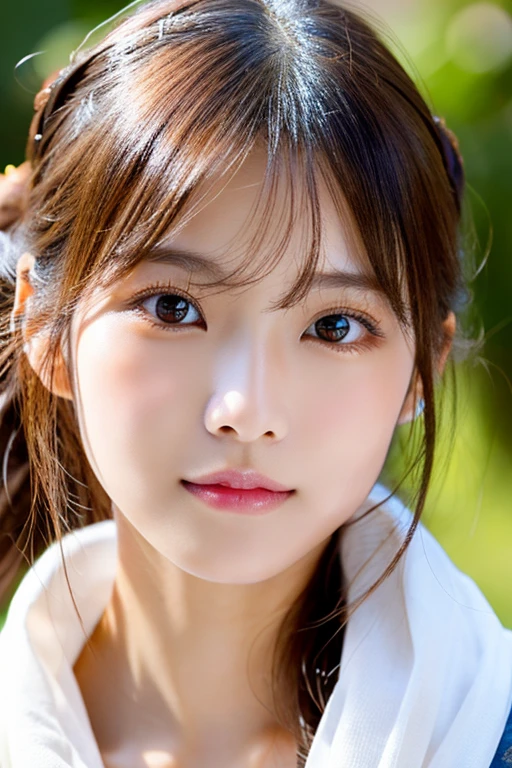 (((32ｋ,high details,high detail、masterpiece,attention to detail,alone))),Raw photo & realistic atmosphere,beautiful dark blue eyes,detailed mouth,glossy lips,thin eyebrows,fine eyes、Soft white skin that shines in every detail、her deep black eyes are so beautiful,lip details、very beautiful face,very well-shaped face、lifelike face,shining beautiful lips,beautiful eyebrows,infinite reality, Realistic young gravure idol,she'she'she'she'she'she's a very cute woman , young gravure idol, young gravure idol, Very beautiful and cute 21 year old beautiful girl,incredibly beautiful and classy，21 year old beautiful girl,natural soft light,（shiny hair,,Beautiful and kind eyes：1.5）,gentle smile,well-shaped ,medium long hair,tie hair,beautiful posture,no makeup,think ahead,
