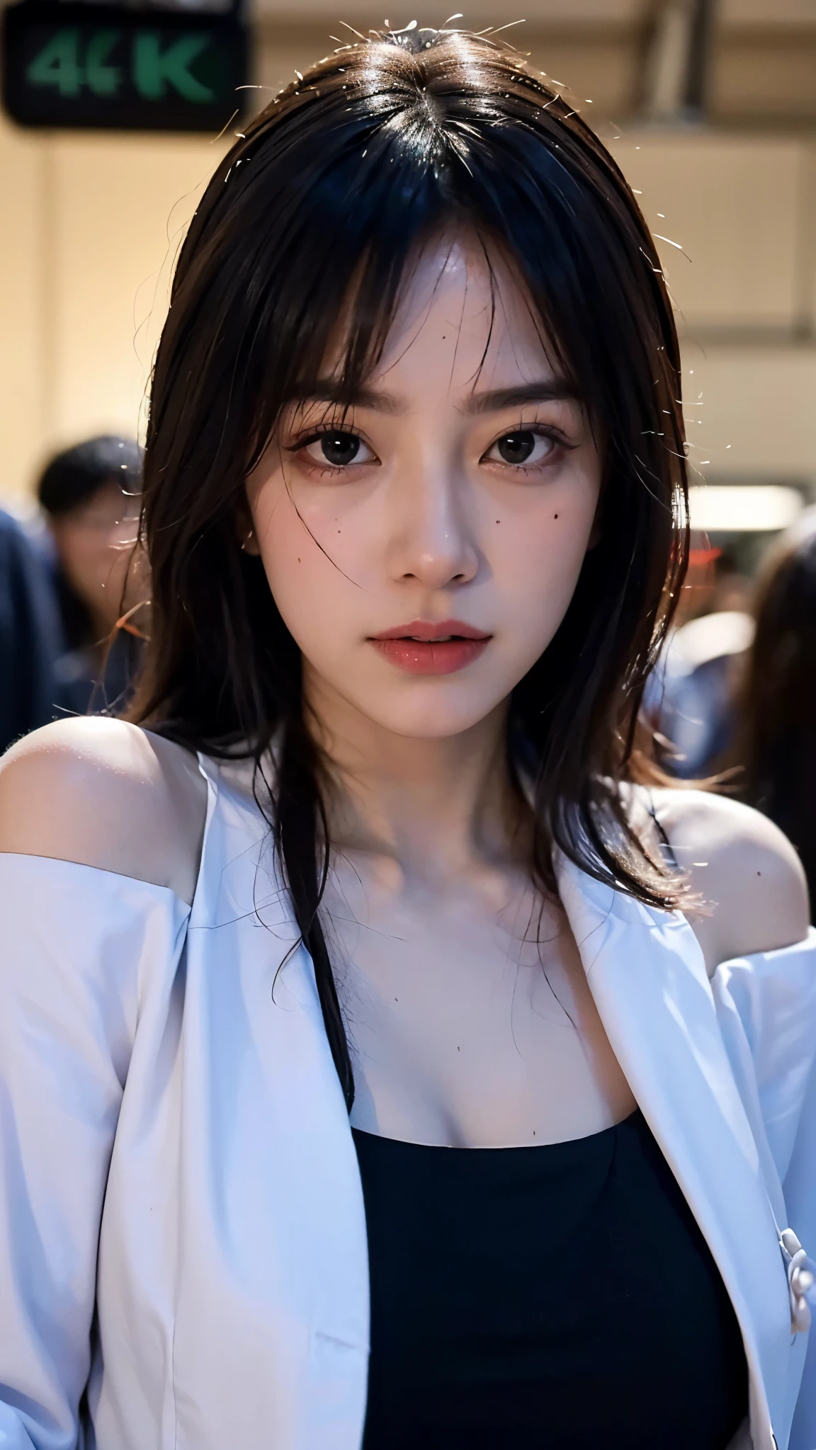 (Best quality, 8k, 32k, Masterpiece, UHD:1.3),Photo of glamorous Japanese woman, 1girl, (large breasts:1.2), abs, perfect body, ( shirt:1.1), ultra-detailed face, detailed lips, detailed eyes, double eyelid