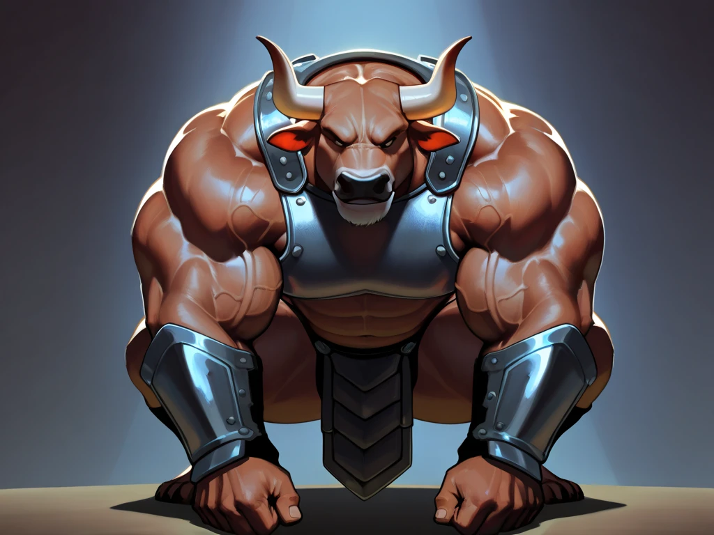 A bull is standing and showing claws having big nails like scratching something. It has a heart symbol on its middle chest . The theme colour will be green and red........ Use green for bull parts of image, use red for bear part and use blue for heart part