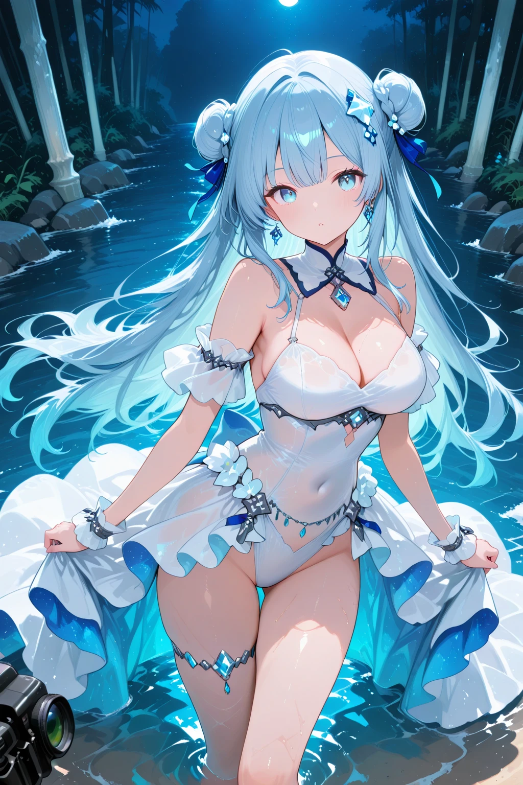 1 woman、Hair that shines like pale aquamarine、fluffy and soft hair、Sparkling aquamarine eyes、爆乳、Too large breasts、 breasts、Sheer 、Tiara of the Goddess、goddess god々Feeling、lace cape、aquamarine choker、Castle Room、Long Lace Bale、Ruffles and ribbons、A smile、The upper part of the body、long to, Shining cane made of aquamarine and crystals.、Wings encrusted with aquamarine、A benevolent look、Aquamarine brilliance、Eternal brilliance、Too large breasts、爆乳、puffy chest、Cinderella's Castle、Navel Ejection、I can see my 