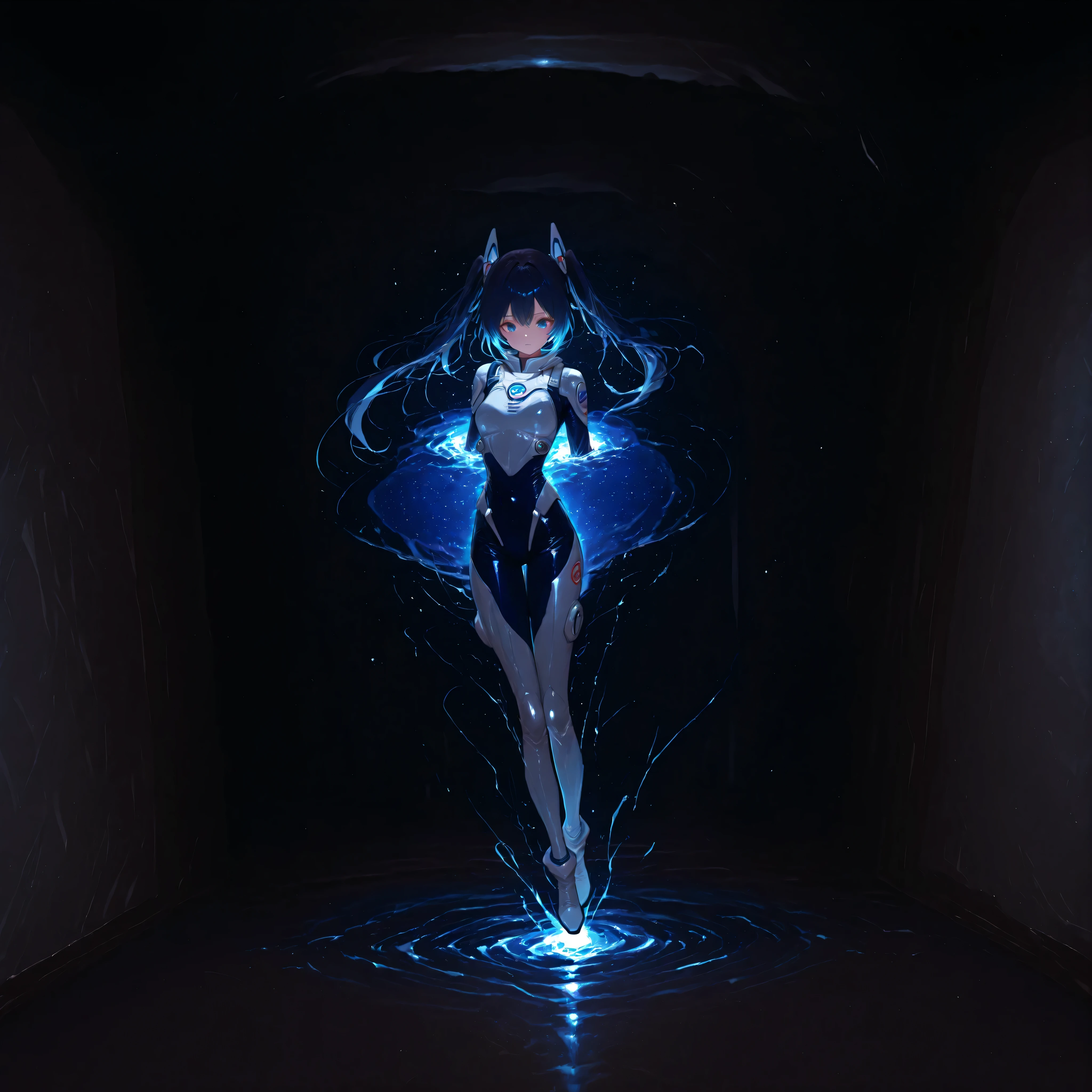 (Inside a shabby spaceship:1.7)、night、(Body floats:1.6)、Wide々A stylish interior、Ruins、Space Suit、Dark Blue Hair、height twin tails、
Active women、score_9,score_8_up,score_7_up,top quality, detailed clothing、femininity(femininity)、dynamic angle、Dynamic Action、 Active Action