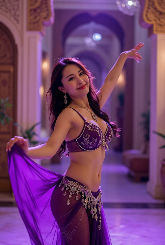 (best quality,ultra-detailed,realistic:1.37), beauty Kareena Kapoor with hijab on the stage, belly dancer exotic dancing costume, big ??????, chubby, ???, exotic, sensual, graceful movements, vibrant colors, seductive gaze, ethereal atmosphere, intricate jewelry, flowing veils, mesmerizing performance, hypnotic rhythms, alluring expressions, silhouetted against the moonlight, captivating stage presence, captivating music, enchanting and sensual.