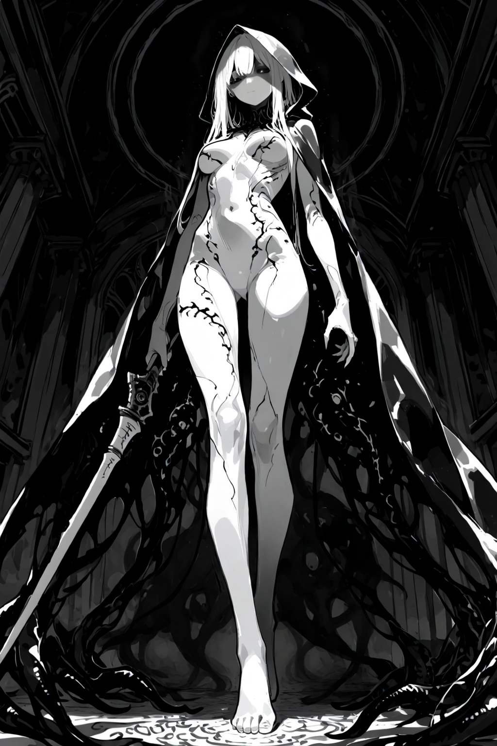 high quality、最high quality、Complete limbs、Ultra-high resolution、Shining Eyes、Full hands and fingers、Slender beauty、Wearing a white school swimsuit、White skin, View your audience,, No fixes, Put your arms behind your back, throw, bangs, Focus Only , break , grasp, at last, girl Grabbed by the  ,girl'Outstretched arms, (Crazy behavior), Grab someone else', ((throw hands grabbing girl's :1.5))