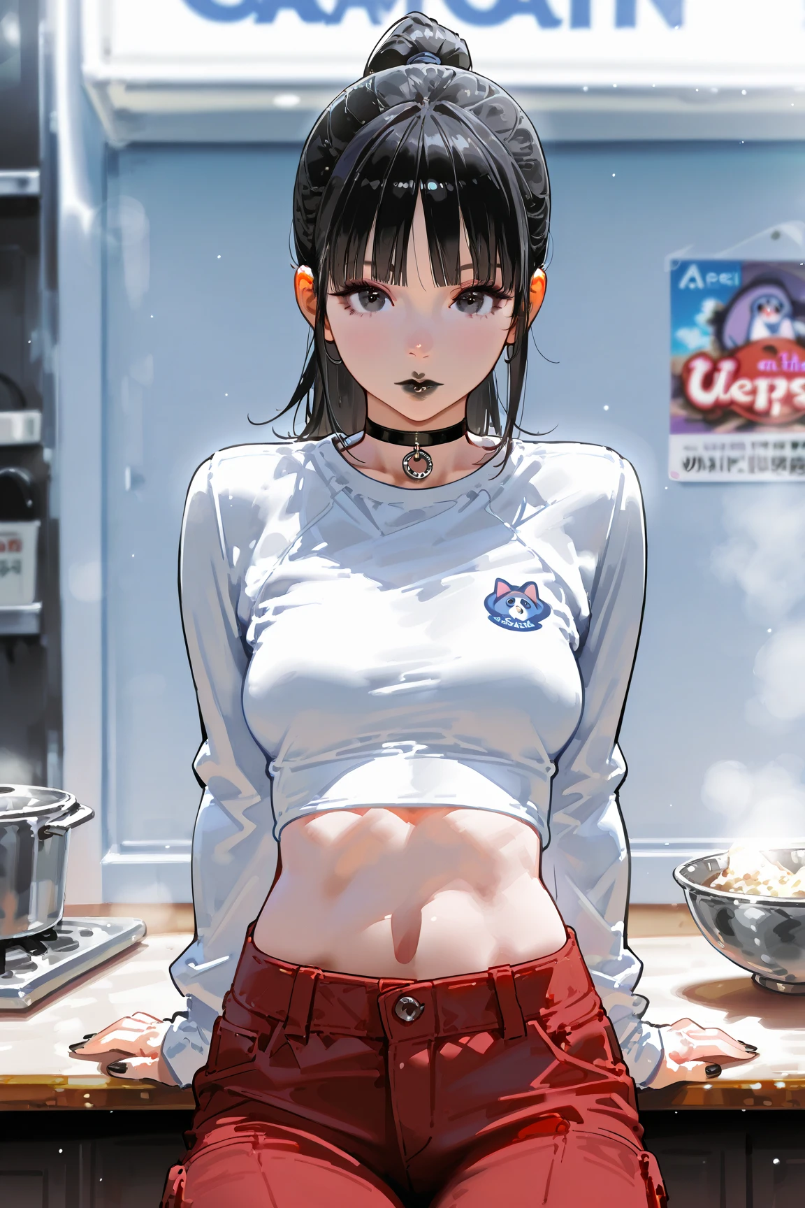 perfect ,pov,masterpiece,anime,Awards,high quality,High resolution,HD,4K,8K,professional lighting,look at viewer,A provocative smile,,(:1.2),underbust,(petite),Thigh focus,(closeup :1.3),shorts,groin,(bevelling :1.4),(Chewy :1.2),(perspective:1.3),snu snu,T-shirt,chichibukuro