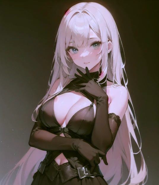 1girl, anime, cute girl, blank background, white background, fantasy, detailed dark fantasy dress with highlights, beautiful face, beautiful eyes, dark colors, silver hair, slightly small ???????, slight cleavage, beautiful skin, cute, ?????? curtains, extremely delicate and beautiful, (beautiful detailed face:1.0), (detailed deep eyes), symmetrical ???????, deep eyes, shiny skin, portrait, slender waist, ???? wider than shoulders, thighs, young girl, expressionless, luminous eyes