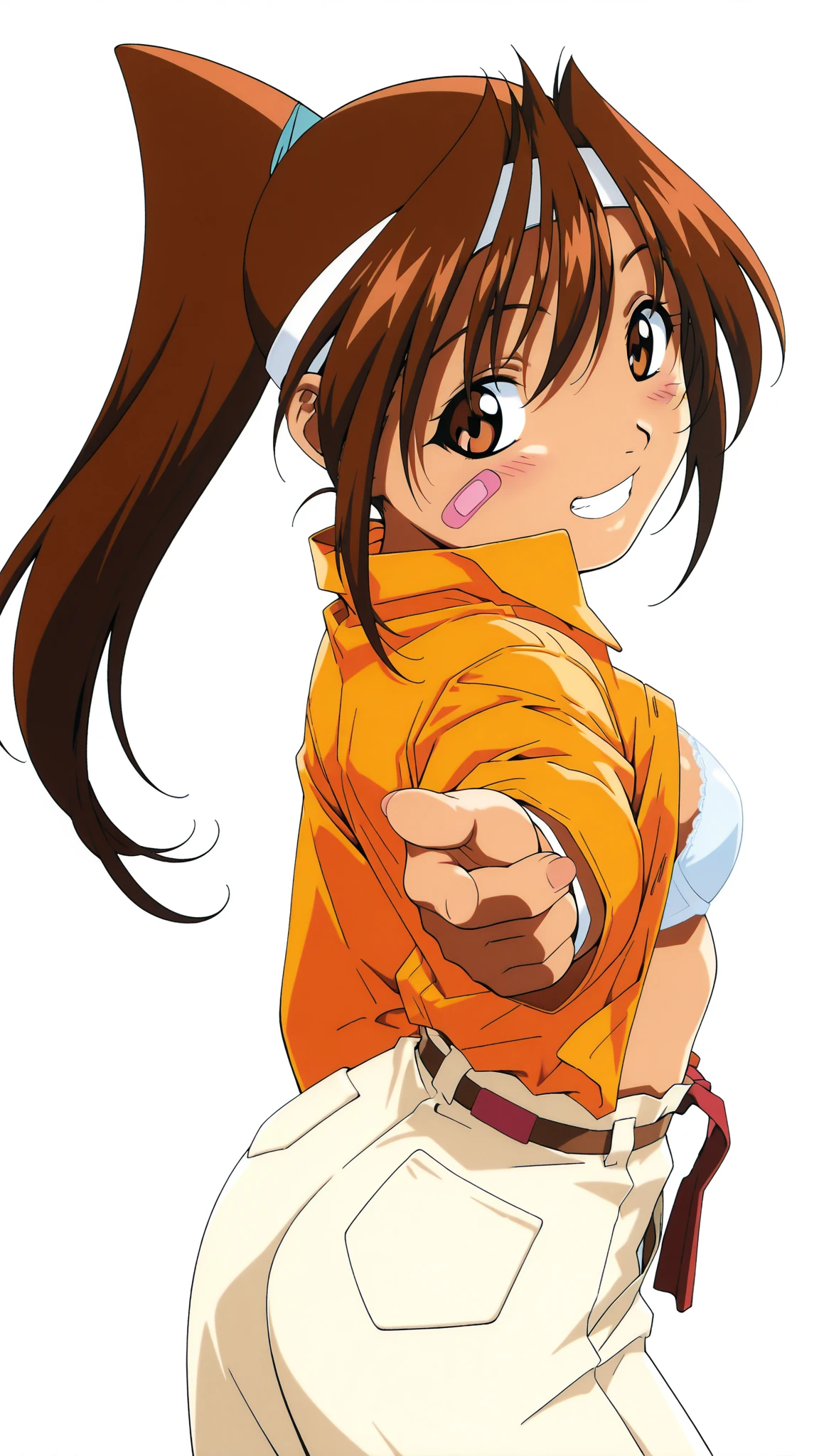 table top、masterpiece、highest quality、Beautiful woman、extraordinary beauty、(Gymnastics uniform style leotard)、gravure magazine、huge nippleedium cut、wearing a leotard, Anyway, smile, Teenager, open your mouth, Smile, alone, brown eyes, red noodles, (Brown hair), (medium hair), shine, shine light, super detailed, scenic, In the atmosphere(highest qualityofmasterpiece:1.4),accurate limbs,open your mouth,anime,Doujin illustration,character design diagram,three size：B80-W58-H83,Check out Pixiv of Trends,Aim for the top!,Noriko Takaya,Hot-blooded girl!!,bandana girl,Aim for the topofProtagonist,Gunbuster!,1 daughter, alone, head band,Wearing a bandanaして出力,Leotard underneath, Submission of, background, simple background, Trending on pixiv, bandana, brown eyes,Mikimoto Haruhiko style illustration,smile,Submission ofofレオタード,(red.9.Pink 1,)belly button,happiness,good impression,Nishishi,She seems like a cute little sister,Make cute gestures,Noriko Takaya,1 daughter, medium hair,brown hair,brown eyes ,Submission of,smile,red gymnastics, short hair, Wristband,bangs, cute face,open your mouth, hair band,Wearing a bandana,smile, , Gunbuster!,
of、Too cute smile、beautiful feet、1 person of female、Filled with Hearts、red noodles