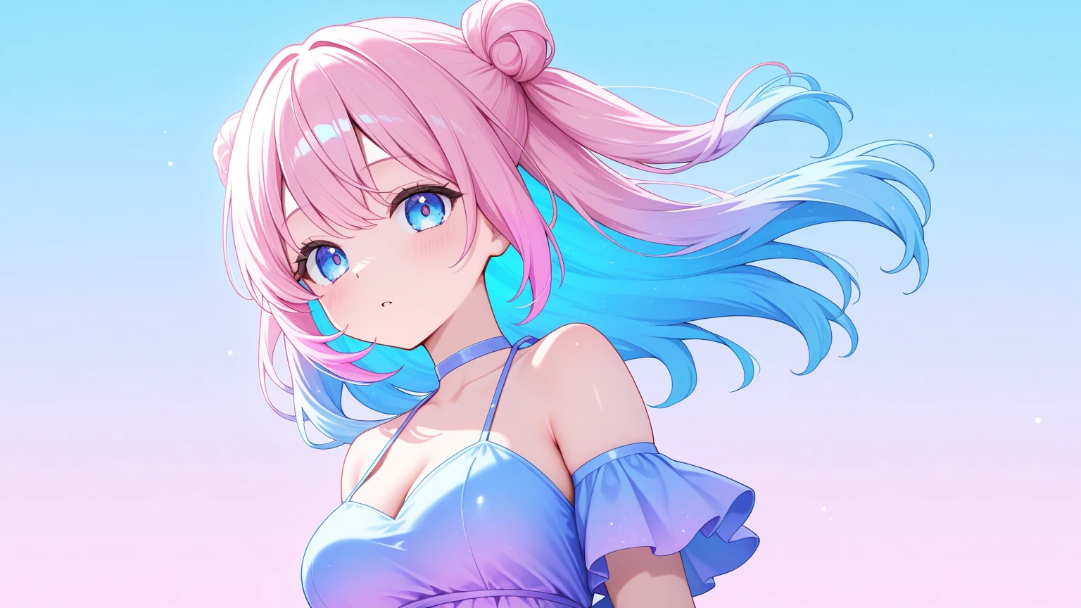 (best quality,highres,masterpiece:1.2),ultra-detailed,balloon aura,(colorful confetti:1.4),beautiful woman,flowing dress,portrait,vivid colors,wavy hair,graceful,pastel tones,soft lighting,smiling face,joyful expression,happy atmosphere,blurred background,celebration, vibes,playful,delicate,positive energy,whimsical elements,sunlight streaming through the trees,sparkling eyes,rosy cheeks,flowing fabric,gentle breeze,ethereal,light-hearted,magical moment,surreal,harmonious,colorful balloons floating in the air,excitement,beauty in motion,warmth,serenity,harmony,peaceful,enchanted evening,summer vibes,airy composition,vibrant atmosphere