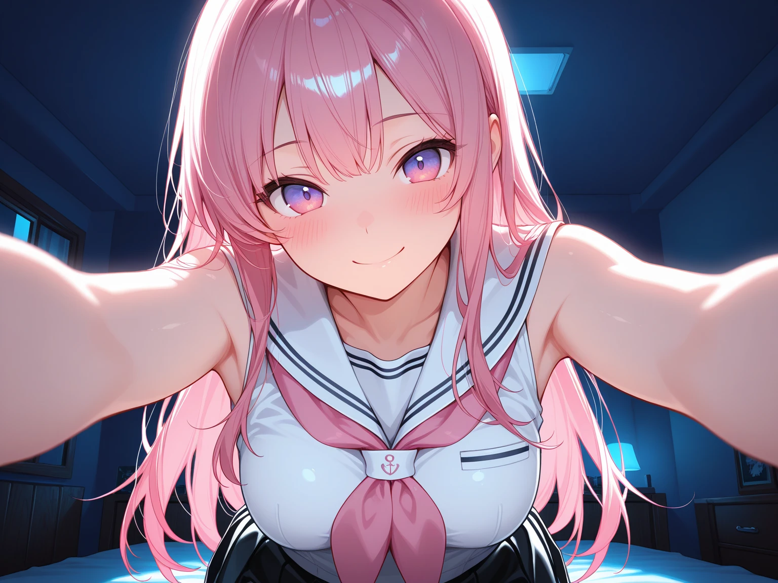 Girl with pink hair, long double-tailed hairstyle, ((small pink bushy eyebrows)),, (Zankuro) drawing style by zankuro artist, ザンクロー style, image uploaded to R34, girl bubbling out her mouth, in a street, girl giving a to male, multiple vignettes