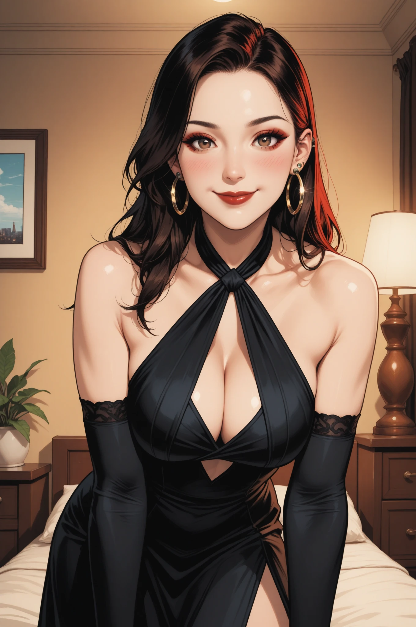 Cartoon style digital illustration style GTA digital style, estilo atompunk design de personagens altamente detalhado, arte digital detalhada coragem, Forest fan art, Design de personagens de retrato, beautiful digital illustration, retrato de alta qualidade, Arte em quadrinhos, mulher jovem cabelo com transas lindas . Queen Anna of ArendelleBeautiful lined eyes Medium large bust and wonderful sexy clothes. image expression of  desire from waist to head illustration Queen Anne of Arendelle atompunk style Fallout 4 style pose playboy magazine with beautiful breasts  wonderful breasts Character Christina Ricci black hair style Morticia AddamsCartoon image of a woman .cartoon style illustration, estilo de arte dos desenhos animados, estilo de arte dos desenhos animados, digital illustration style, um close up de um desenho animado de uma mulher em um traje, Adam Hughes, Branca de Neve as a d & lutador, Branca de Neve, estilo pinup em quadrinhos, inspirado por Bruce Timm, por Bruce Timm, zenoscope, retrato de Branca de Neve, estilo de quadrinhos, Design de personagens de quadrinhos dos anos 90, Otto Schmidt, arte em estilo de quadrinhos, arte em quadrinhos