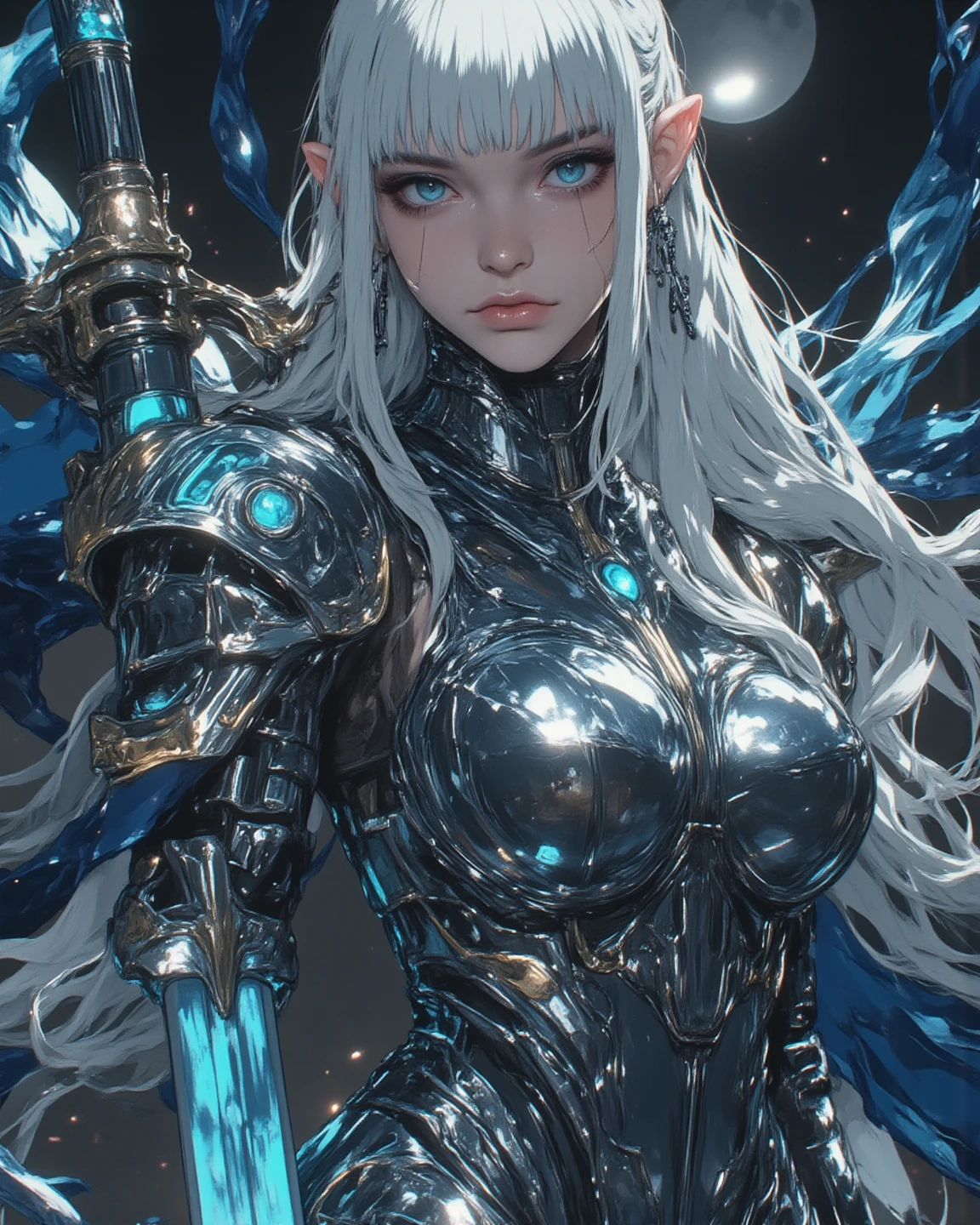 a close up of a woman white hair with a very  outfit on, extremely detailed artgerm, ig model | artgerm, ashe, artgerm detailed, artgerm. high detail, artgerm and rossdraws, style artgerm, rossdraws 1. 0, :: rossdraws, ! dream artgerm, rossdraws 2. 5