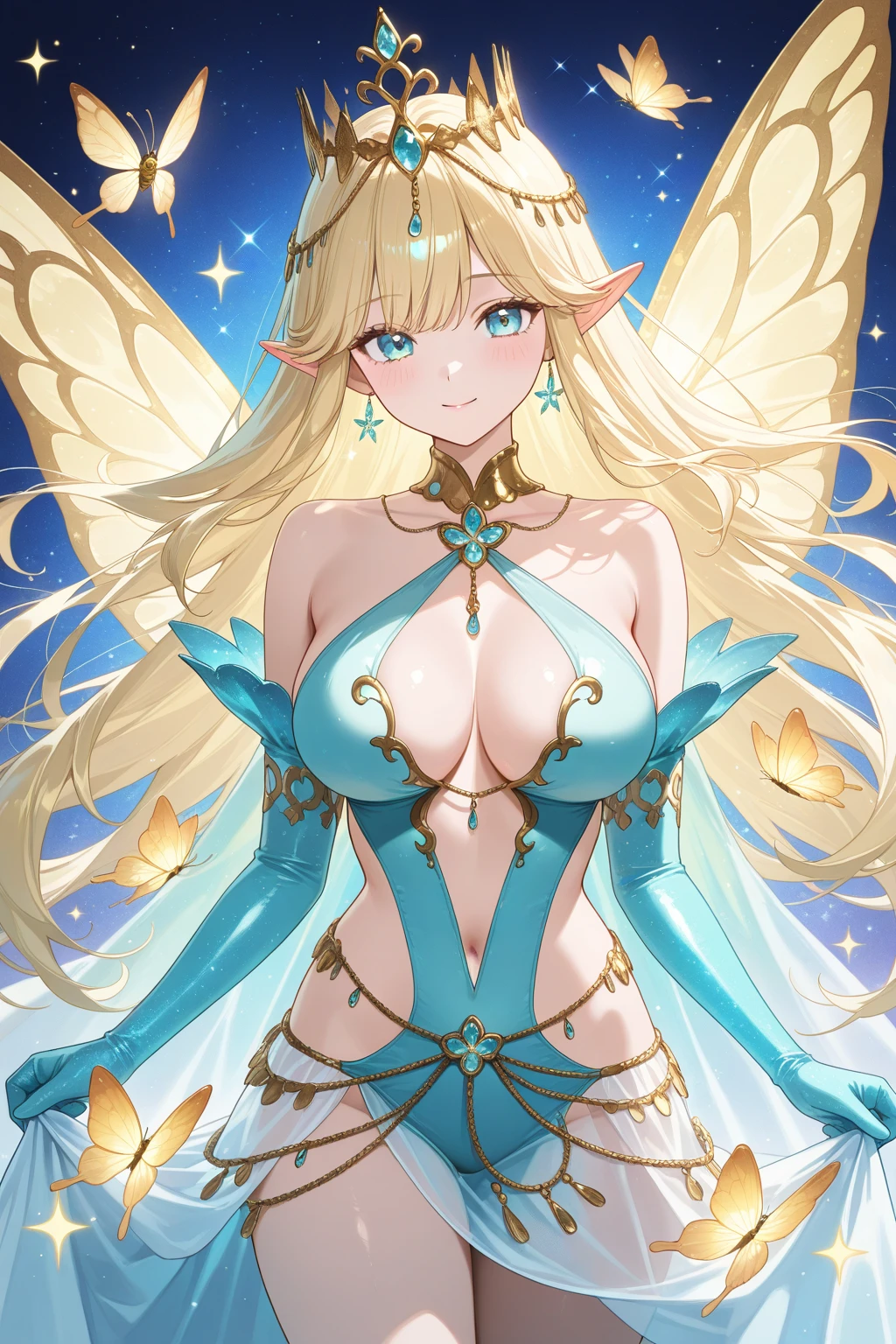 最high quality、1  womanエルフ NP: Worst quality ,Flower fractal art　　Lie on bed Beautiful radiance,High-definition depiction, Realistic, 8k, Unity, Wide Shot, light smile, Beautifully and vividly drawn, , Beautiful, beautiful, clear skin、sexy  ,Countless rays of light pouring down, Swirling Light, big background, Raise one arm above your head, Intense light is emitted from the magic circle in front of the girl.
Romanticism,Cowboy Shot: The most beautiful form of chaos, Mr..々color, Intertwined flowers, Particle,magical gentle light,smile,sexy,image quality、masterpiece、Beautiful Face、Super beautiful elf woman((Big breasted 22 year old office lady、、Bust 90,Beautiful long ironed hair、blonde、height: 165cm。、sexy、Esbian、、high quality、、background((Star Narski)))、Starry Sky、Visual art、Written boundary depth、、Elf Ears、、universe、Happy smile、Gentle light、Elf forest、elegant、ticker beautiful decorative、、magic、forest、Beautiful tiara、Beautiful bed、Beautiful Landscape、A kind smile、wonderful、Fluttering petals、Dance happily、、Cultivate fantasy、、Mystery light　Lots of flowers、、art、art,mystery,Ultra-high resolution,atmosphere