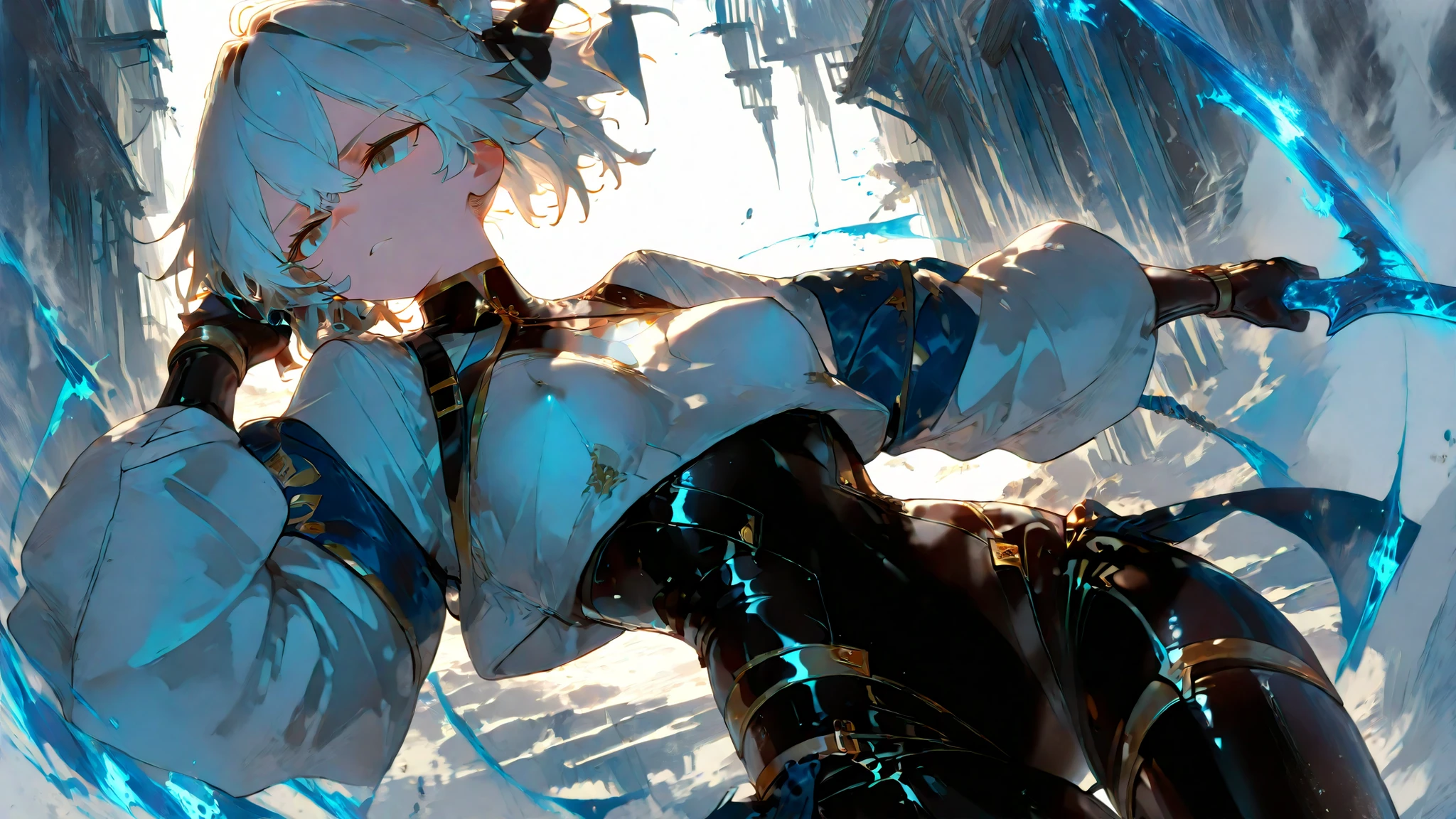 covered erectile nipples,pussyline,action pose, dynamic pose, Dynamic action, dynamic angles, dynamic perspective, dynamic color, dynamic light, holding weapon,傑作, 最高品質, Complex アート、超詳細, アート, Digital アート Work, Beautiful Anime アート, 美しい8Kアート、繊細な描写、
剣道道場、明るい道場、明るい照明、少女が木刀の切先をこちらに向けている、正面を向いている、木刀を振っている、女の子、 かわいい, 大きな目、まつげ、剣道の道着、袴、木刀を正確な五本の指でしっかり握っている、目を見開いている、詳細な顔の描写、詳細な目の描写、黒い眼球、優しい顔、子供っぽい特徴, 思春期の体, 非常に長いストレートな黒髪、お揃いの前髪、つやつやした髪、結んでいない、なびく後ろ髪、姫カット、スレンダー、長い手足、ソフトボディ、動きのある服、細かな布のシワ、長い手足、ソフトボディ、大きい胸、胸がはだけている、揺れている胸、肌の光沢、汗、汗が飛び散っている、セクシー、腰には何も持っていない、正面を見ている、カメラ目線、笑っている、怒り眉、叫んでいる、(口を開ける:0.4)、短い道着、帯は無い、露出度が高い、裸足、正面からのショット、カウボーイショット、ローアングル、超広角, 長距離、振り下ろされた素早い木刀の軌跡、オーラエフェクト、モーションブラー、木だけで出来た木刀、鍔なし、グリップ無し、何も巻いていない、木刀を振っているエフェクト、迫力のある雰囲気、振動、ドラマチックな表現、パワフルな表現、砂塵が舞っている、 解剖学的に正確なプロポーション、生物学的に正確な比率、二本の腕、二本の脚、正確な人体描写、正確な五本の指、日中の光、被写界深度、光る埃のパーティクル、窓からさす光、オーバーライティング、ボケ効果