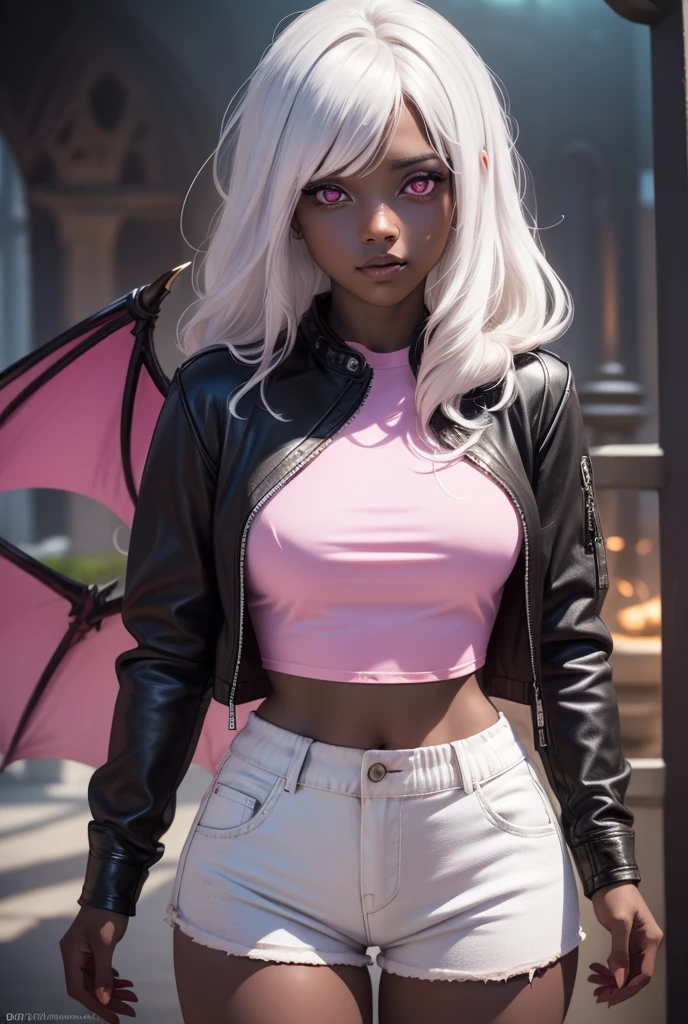 (masterpiece), best quality, expressive eyes, perfect face, (Jenna Ortega flying through the abandoned village), (night with moon and old ruin village background), (flying) (closeup view), (seductive expression), (1girl, Jenna Ortega, Jenna Ortega face, succubus, latina, ebony, dark skin, tan skin, tan, light_purple hair, light_purple hair, short light_purple hair, yellow eyes, black lips, hourglass figure, thin body, skinny body, petite_body, small ???????, wide ????, thick thighs, glowing ???? tattoo), (succubus outfit, ripped clothes, torn clothes, torn black fishbet beltbra, beltbra, strapless, exposed cleavage, exposed sideboobs, exposed underboobs, torn black ?????, ????????, torn black fishnet stockings, torn black fishnet gloves, large devil wings, devil wings, devil wings, long devil tail, devil horns, glowing ???? tattoo, black makeup, black eye shadow, black lips),