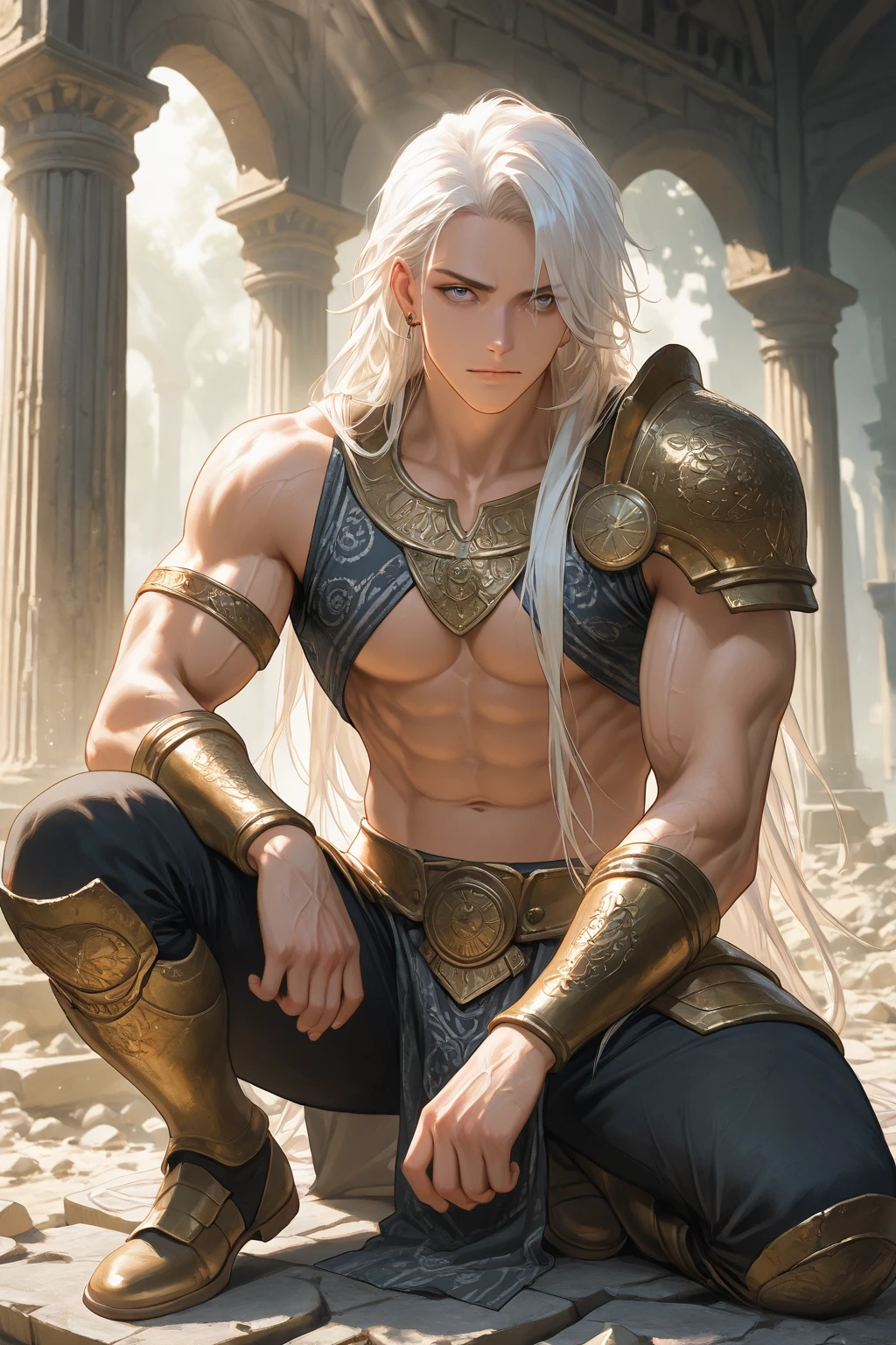 personification　male people　Prime　Golden spear in hand　Quite a large spear　Mystical　Fictional creatures　chimera　Ancient Mesopotamian gods々々々々々 Ruler of the sky and the underworld　Heavy々Wearing good armor　Heavy々Shishi Armor　Golden Armor Anunki and Igigi God of the Sky and Underground々 Caught up in the fate of man Described in ancient literature The existence of myths and lore Multiple interpretations Important roles Different appearance and characteristics　Has a large vertical and spear