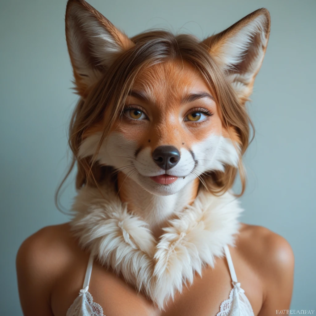 RAW Photo, posing, realistic, 1girl, solo, furry, anthro, (extremely detailed fluffy fur)1.4, fox girl, long hair, red fox, blonde hair, (red fur)1.2, body fur, green eyes, clothed, black turtleneck sweater, blue denim short shorts, large , upper body, looking at viewer, detailed face eyes and fur, town, shopping