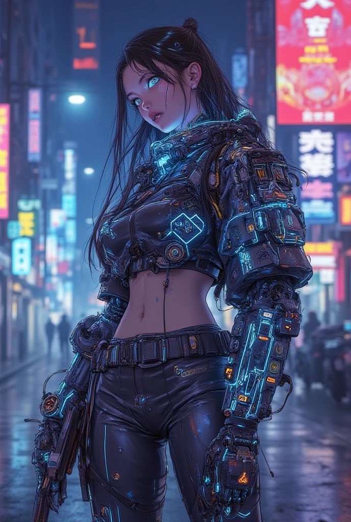 (Tabletop, Highest quality, Top quality, Official art, Beautiful, Aesthetic:1.2),(One girl:1.4),Full body,([pink|blue] hair:1.5),Highly detailed,(Fractal art:1.3),(Colorful:1.5),Best detail,(Mechanical mods:1.3),(Modified:1.2),Maiden,(Complex mechanical conduit inserted:1.5),Catheter,(Neon background:1.4),(Neon city:1.75),Night,(Gothic_Lolita:1.2),High heels,Make up,Blush,(Cyberpunk:1.4),((Watching the viewer:1.3)),Sofia Boutella, Brunette, Tan, Huge , Nikon D850 Film Stock Photos 4 Kodak Portra 400 Camera F1.6 Lenses, Rich colors, Ultra realistic textures, Dramatic lighting, UnrealEngine, Trending on Artstation, Cinestill 800,