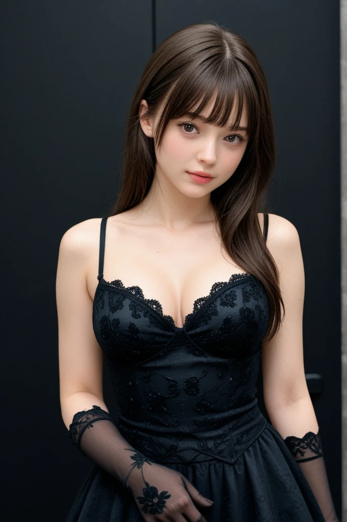 (masterpiece:1.0), (best quality:1.0), (ultra highres:1.0),(ultra detailed:1.0), (sharp focus1:0), (RAW photo:1.0), (Realistic:1.0),
detail fair skin, closed mouth smile,
((sjvgxq:1.4), black dress, black long hair, leg, feet, middle breast,sit),
 <lora:sjvgxq_Shinonome_UmiSdxl5_101 x40:1>