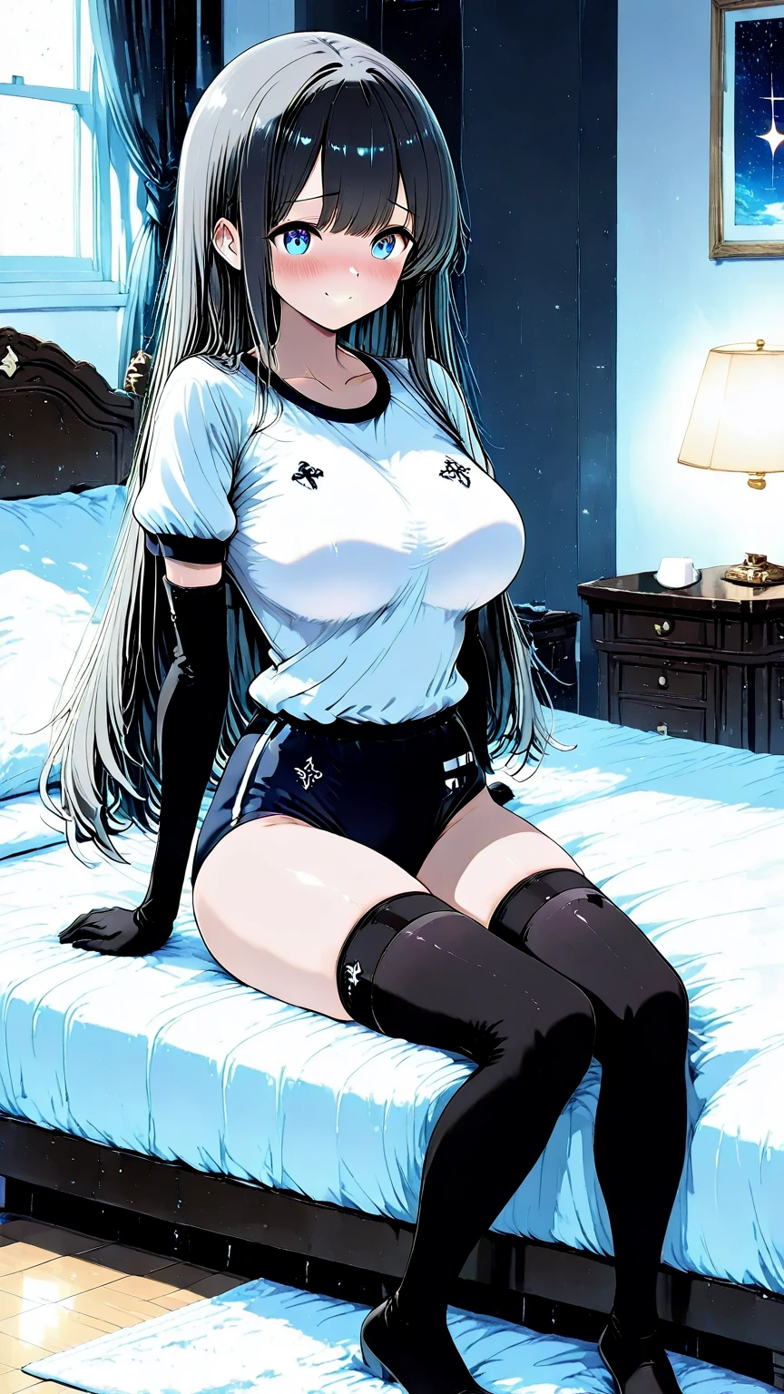 Lie back，Hot  teacher，Long hair，Added a little flexibility，Rich in layers，Soaked，The buttons on my  fell off，White garter stockings，White sticky fluid on soles of feet，Elastic thighs