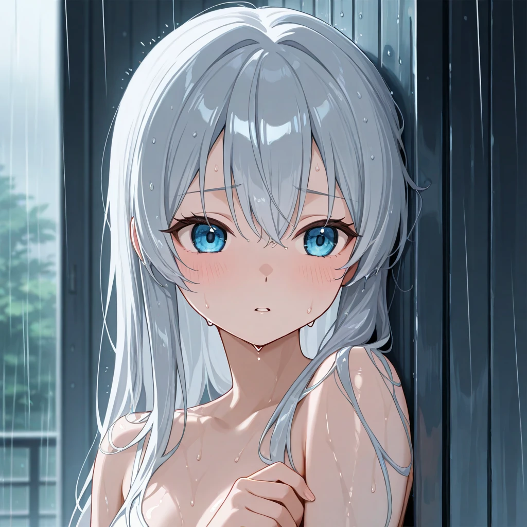 score_9, score_8_up, score_7_up, source_anime, 1girl, prefect lighting, very aesthetic, intricate details, highly detailed background, masterpiece, high quality, prefect hands, best quality, solo,
<lora:A2_Nier_V1:.85>, KJOa2, white hair, blue eyes, hair between eyes, pink eyeliner, mole under mouth, long hair,
full body, from side, standing, wet, sweaty, in shower, water, steamy, foggy, water drop,
naked, seductive smile, parted lips, blush, head tilt, armpits, arms behind head,
(Beautiful, medium Breasts:1.2), natural breasts,