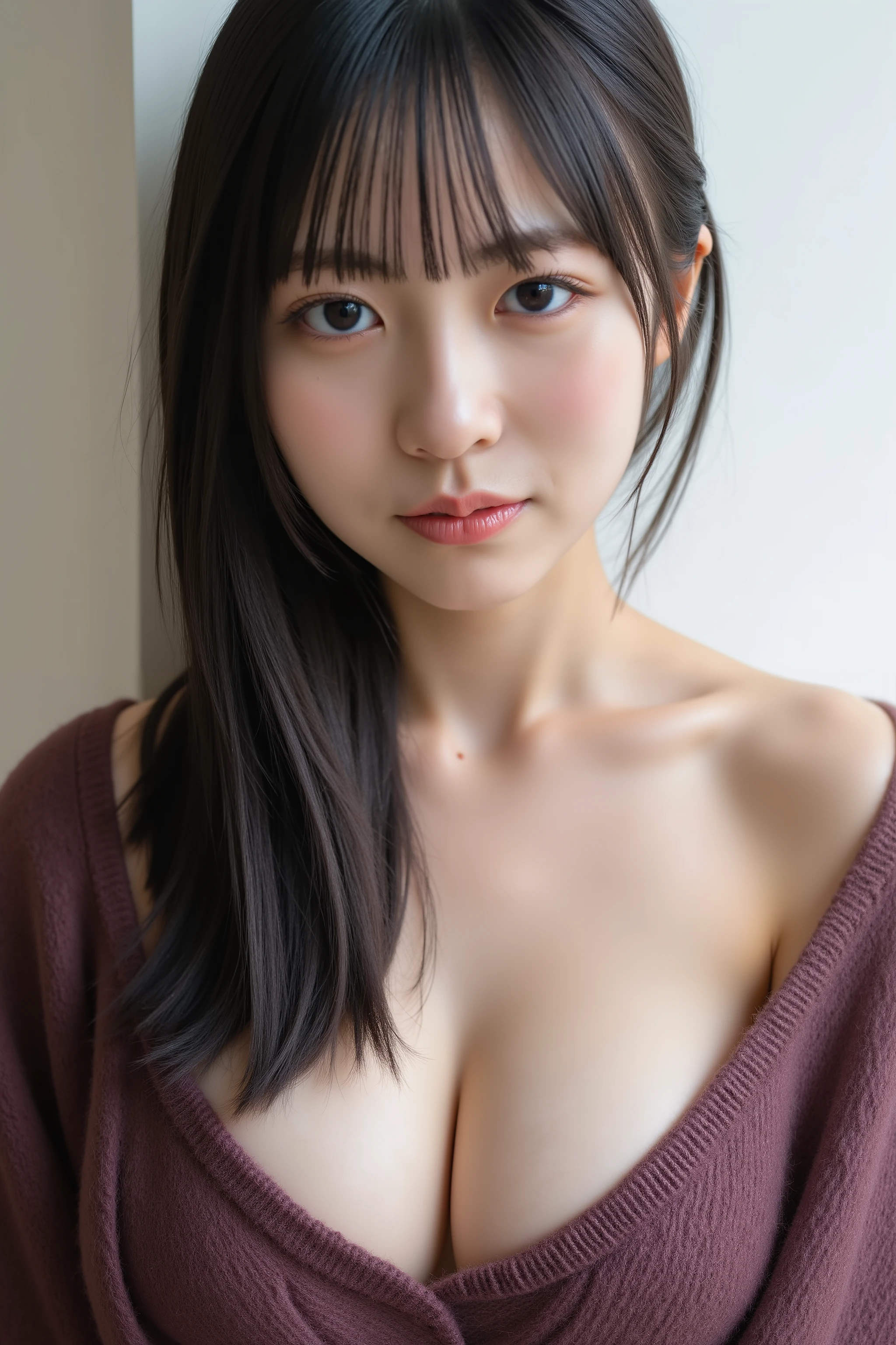 (((Beautiful girl small breasts)))、Japanese girl、My eyes are brown、Wearing a jacket, Long Hair, Cyberpunk Red Green Background、(((Upper body ))),smile,Young Face,、Round face,Big eyes, Round eyes、No makeup
