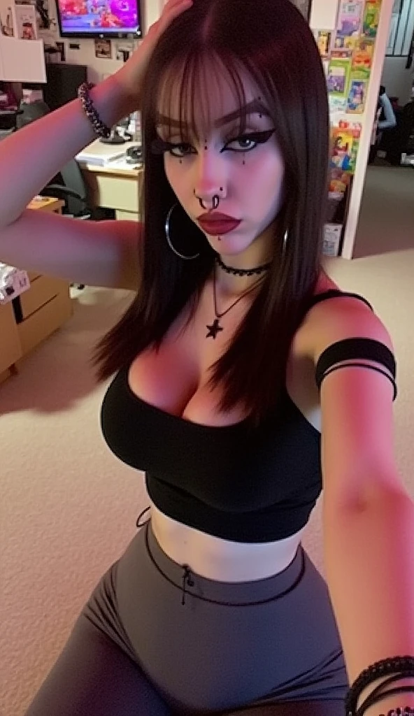 araffe woman taking a ????? selfie in a mirror with a cell phone, wearing black choker, wearing intricate black choker, wearing choker, 1 7 - year - old goth girl, she is about 1 6 years old, 18 years old, 1 6 years old, wearing a native american choker, wearing a chocker and cute hat, she is about 20 years old, Big, huge , ??????????, ????, cute, ??????????, thick, bbw, chubby stomach, thick ???????, ????????????????, large ??????, hard ???????, piercing through shirt, busty, major cleavage, ?????, ripping through top, spilling over sides, bra too tight, extra wide ????, fat bbw, showing off huge belly, fat stomach, fat bbw, big tummy, ???? stomach, uncovered stomach, play with stomach, belly muffin top, belly hanging out of clothes, belly out, muffin top spilling over, ??????????, ?????, big fat belly, belly fat spilling out, ??????????, ????
