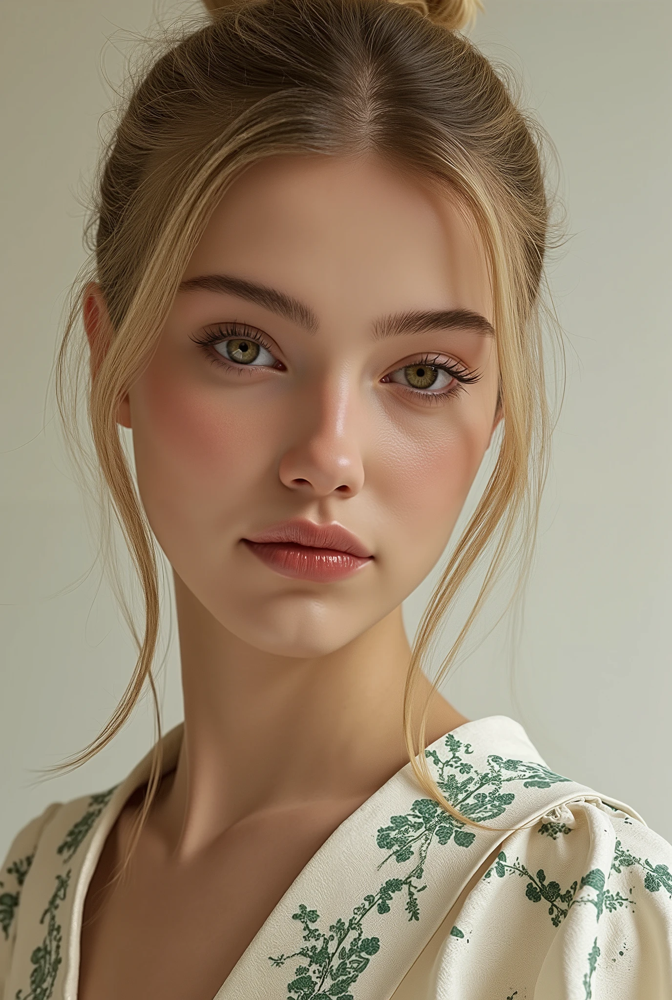 annie: realistic studio photo of a model like Annie Schröter Influenzer
GR: ((Fine green frame with roses around the picture):1.9).
"🌟:ultra high resolution, fotorealistisch, in the style of a classic Studio portraits with soft beauty light and subtle, thin frame with ghotic rose ornaments around the entire picture, large bust"
"🌌:neutraler, light cream studio background, soft Rembrandt light from the top left, barely visible crease, everything focuses on the face and upper body"
"👤 : Annie Schröter (20) In Japanese house dress,
Hochsteckfrisur,single strands of blonde hair fall softly over one shoulder,
feste titten, covered firm breasts.
Flawless face with natural makeup
Hyperdetailed brown iris with visible corneal structure
Precise limbal ring with darker pigmentation
Natural eyelashes without clumping
Self-confident direct look at the camera
"🔥:sie steht entspannt, Kopf leicht geneigt, a barely noticeable smile, the mood is timelessly elegant and permeated by calm beauty"