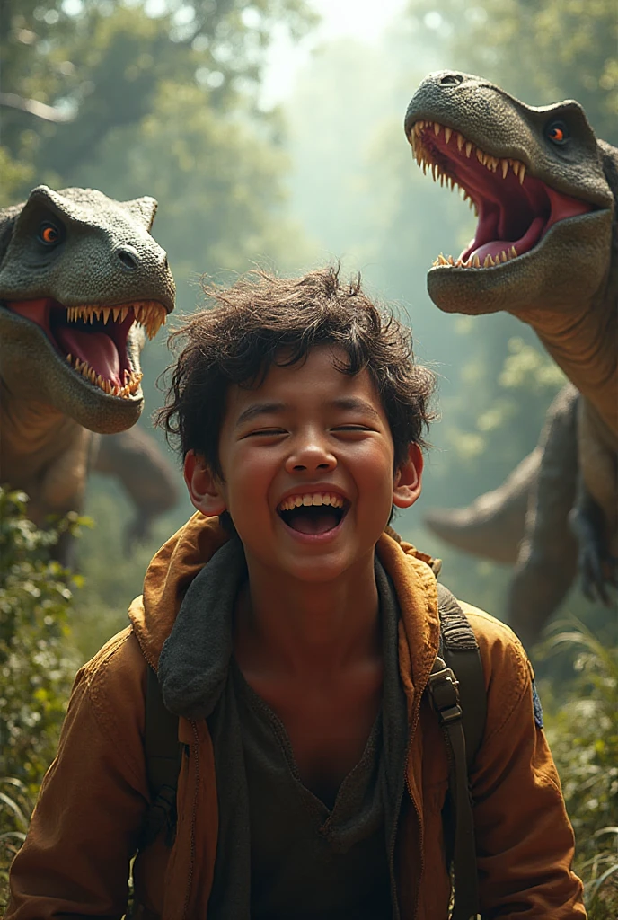 A young girl and a dragon being friends