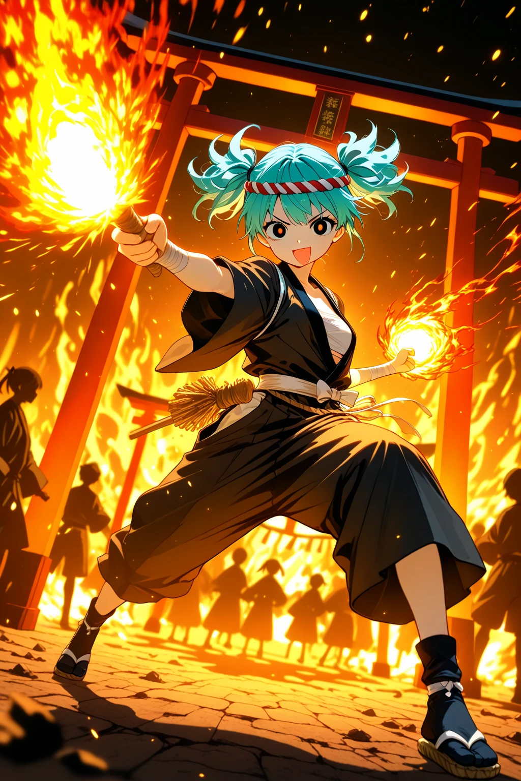 Decalcomania ventos cortantes black, 1woman Broly + Bulma   fully body,  decote vestido prata big eye blue  dynamic pose, hyperdetail eyes and face, vibrant reds and oranges, swirling flames, dynamic and intense patterns, heat and energy, surreal and powerful elemental scene by Satori Canton🧸