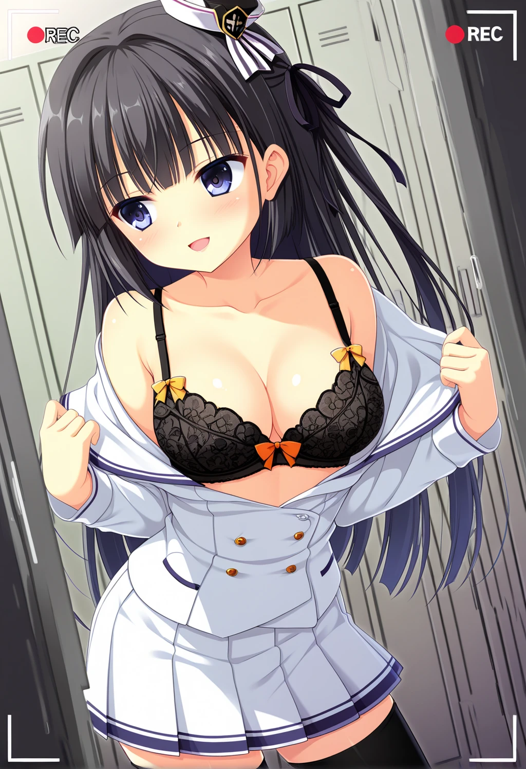 1womanl,Black hair,14years ,(()),Beautiful ,((( white shiny  suit)))(())(((Blushing cheeks、Smile with open mouth)),(((Satin Narico))),((( portlate))),Crowds,White  suit